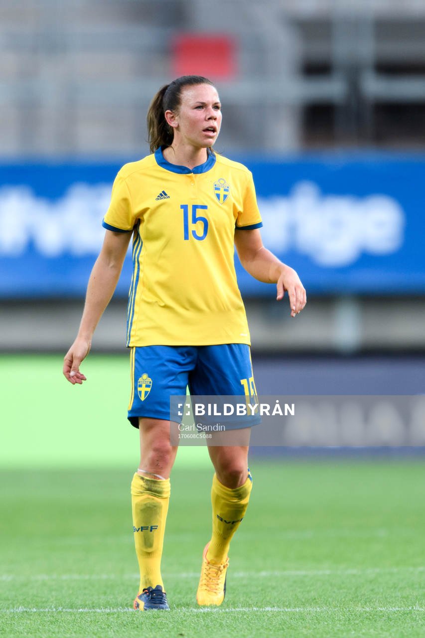 under träningslandskampen i fotboll mellan Sverige och USA