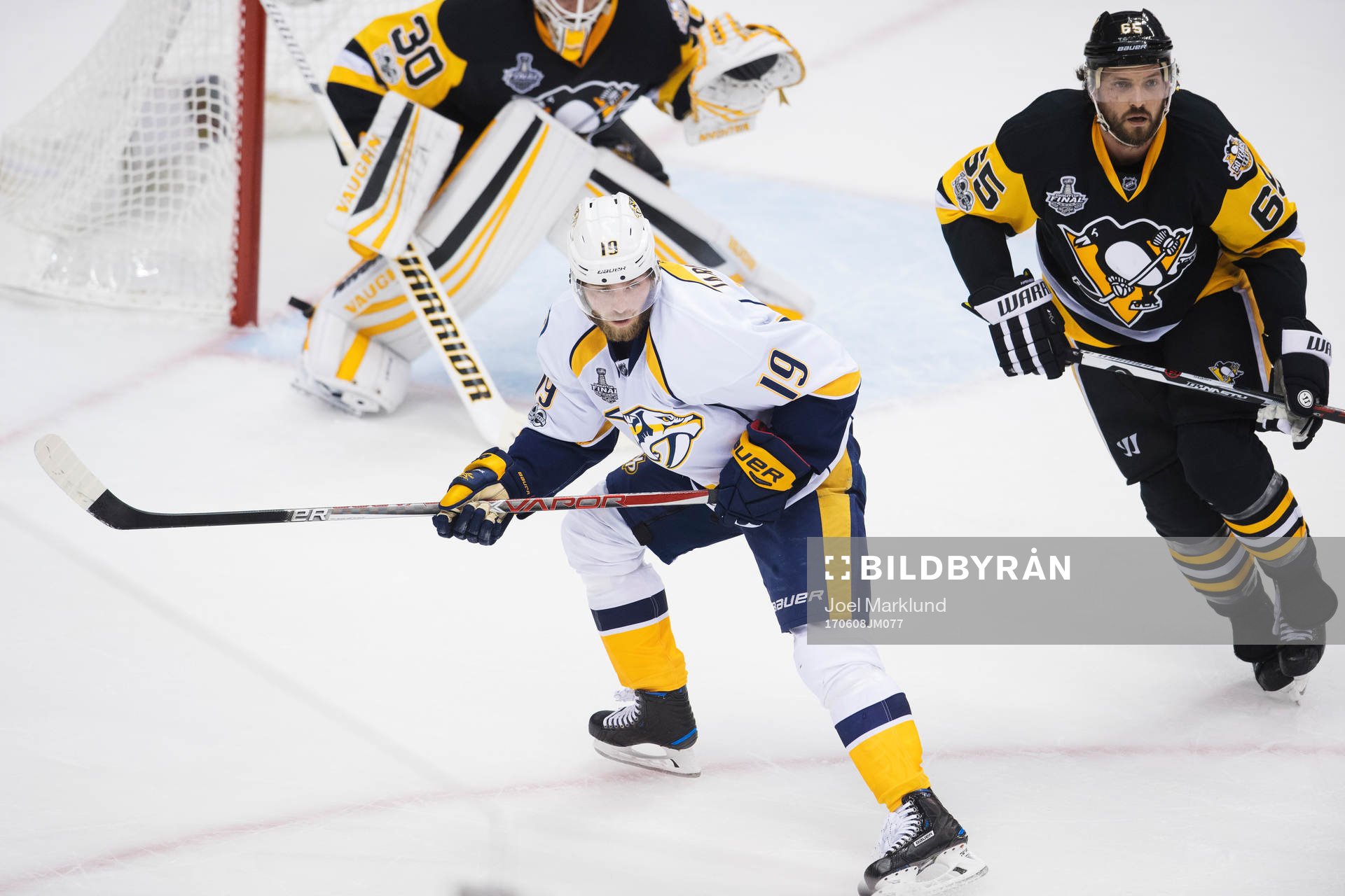 Nashvilles Calle Järnkrok och Pittsburghs Ron Hainsey