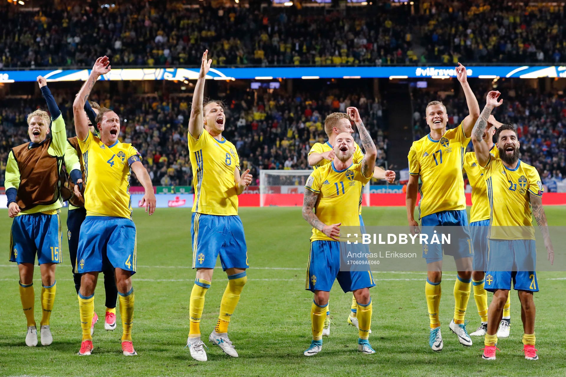 Sveriges Andreas Granqvist, Albin Ekdal, John Guidetti,