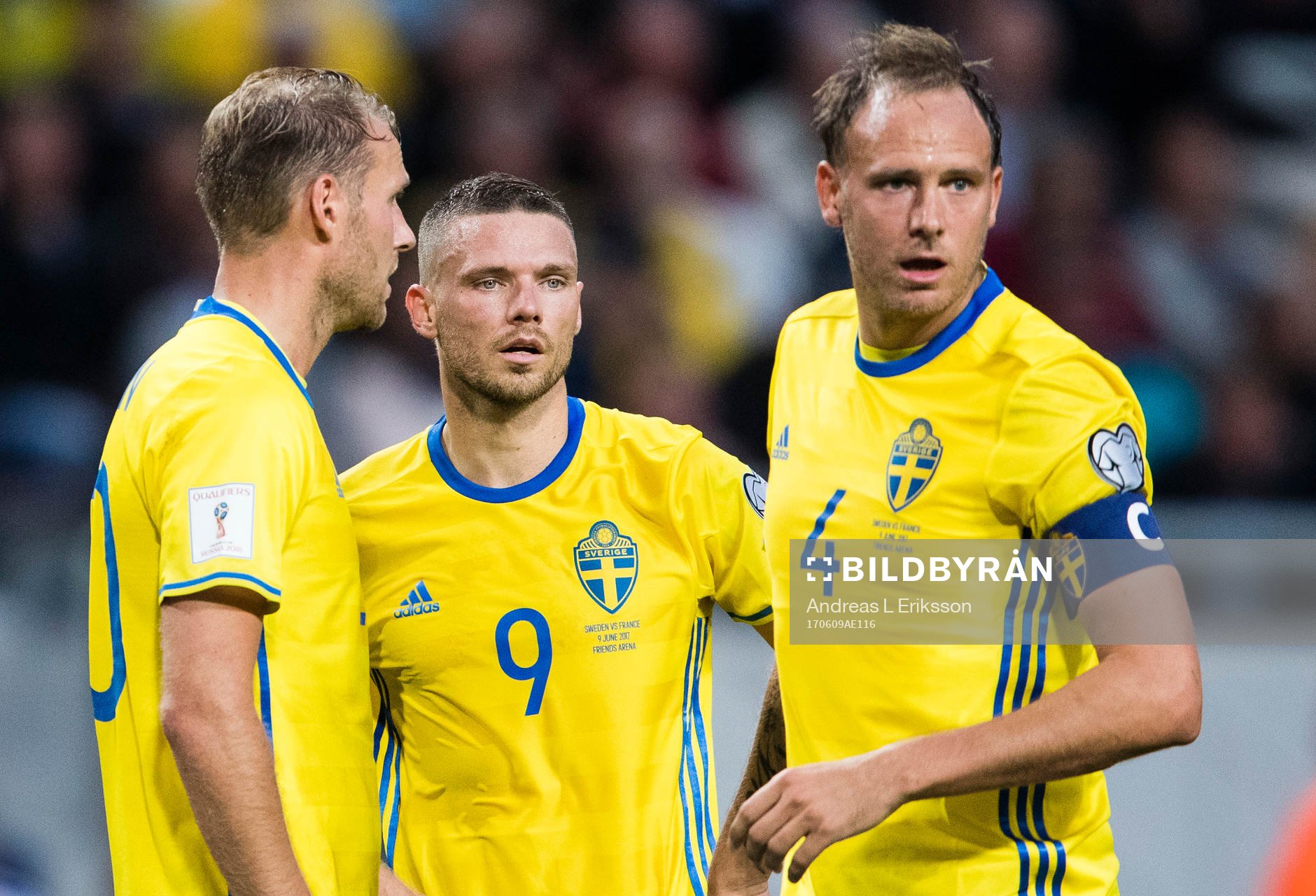Sveriges Ola Toivonen, Marcus Berg och Andreas Granqvist