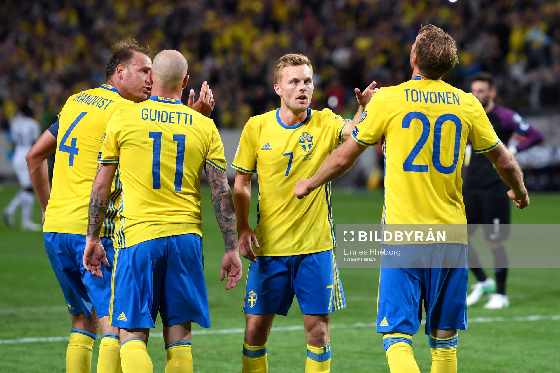 Sveriges Andreas Granqvist, John Guidetti, Sebastian
