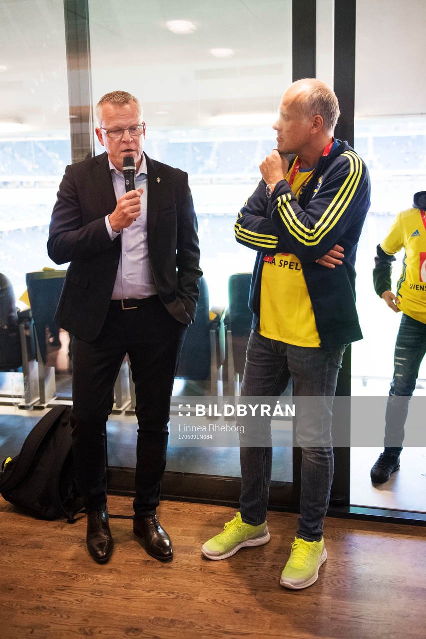 Sveriges förbundskapten Janne Andersson och