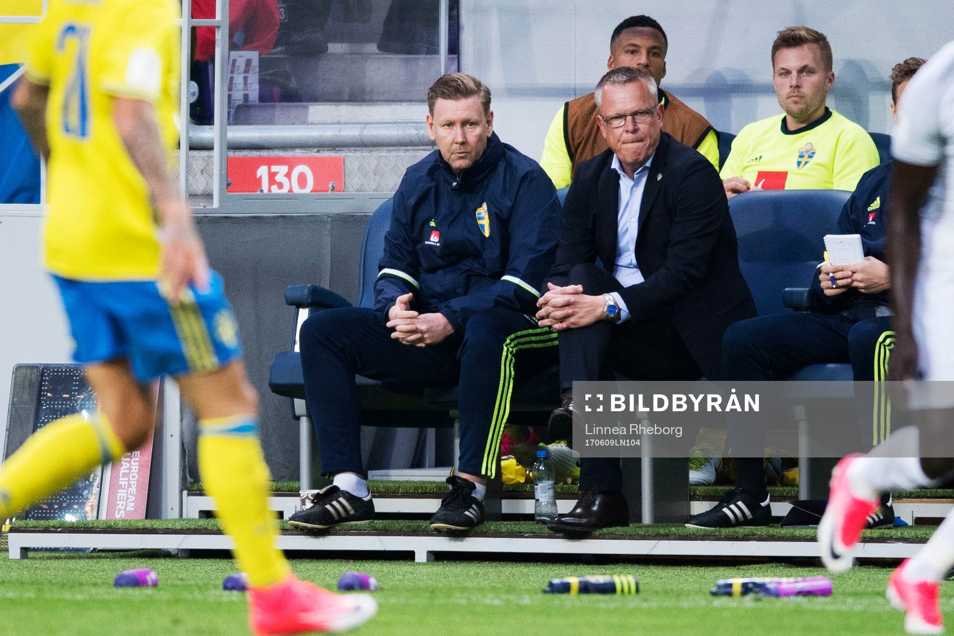 Peter Wettergren och förbundskapten Janne Andersson