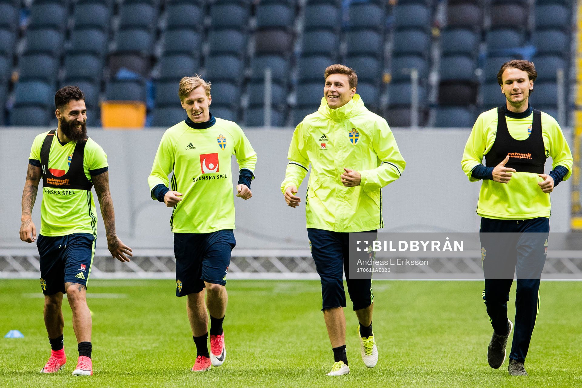 Sveriges Jimmy Durmaz, Emil Forsberg, Victor Nilsson