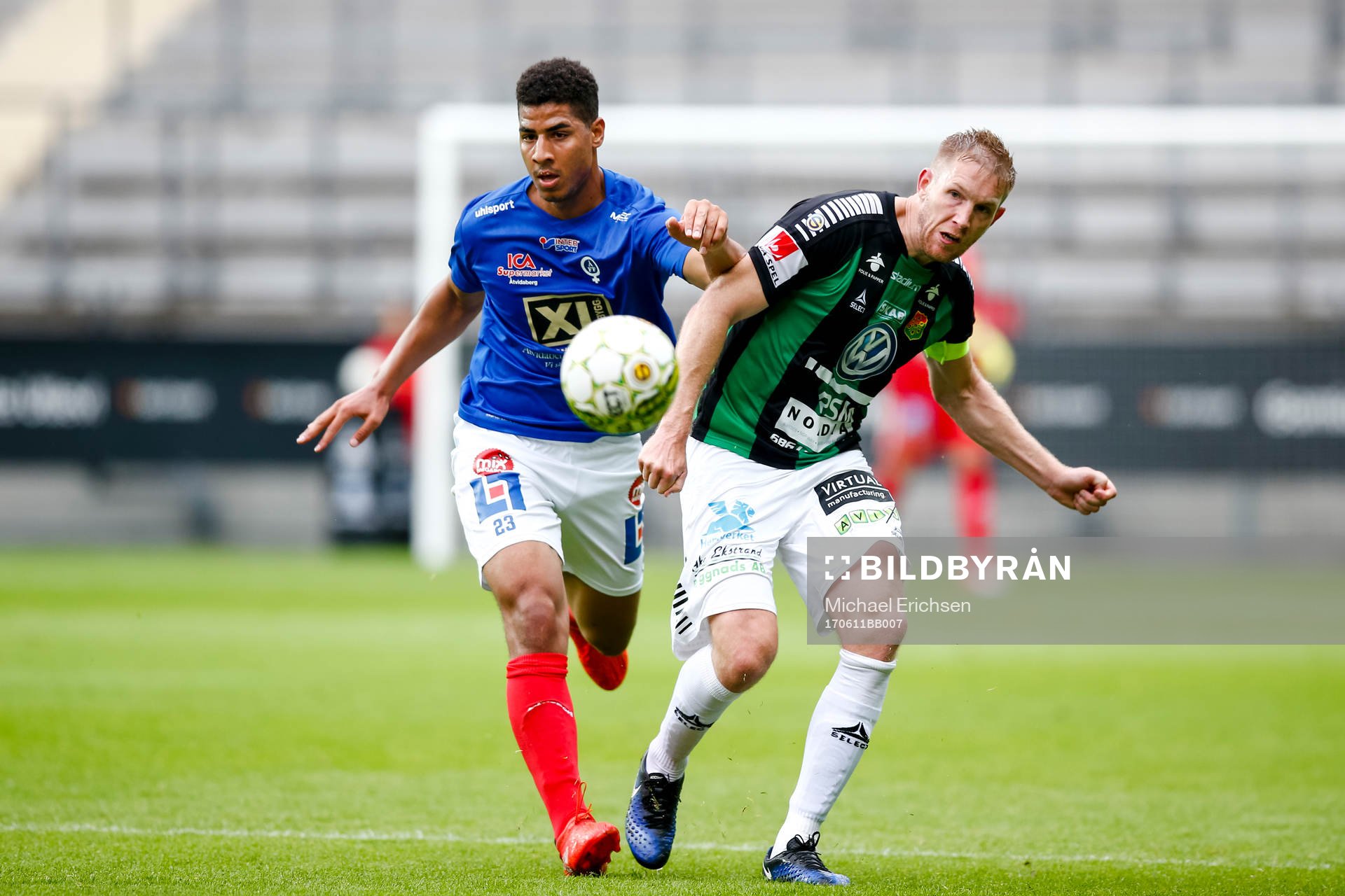 Åtvidabergs Emil Bellander och GAIS Steven Old