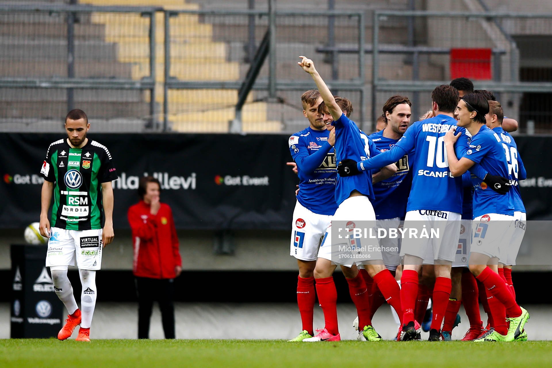 Åtvidabergs spelare jublar