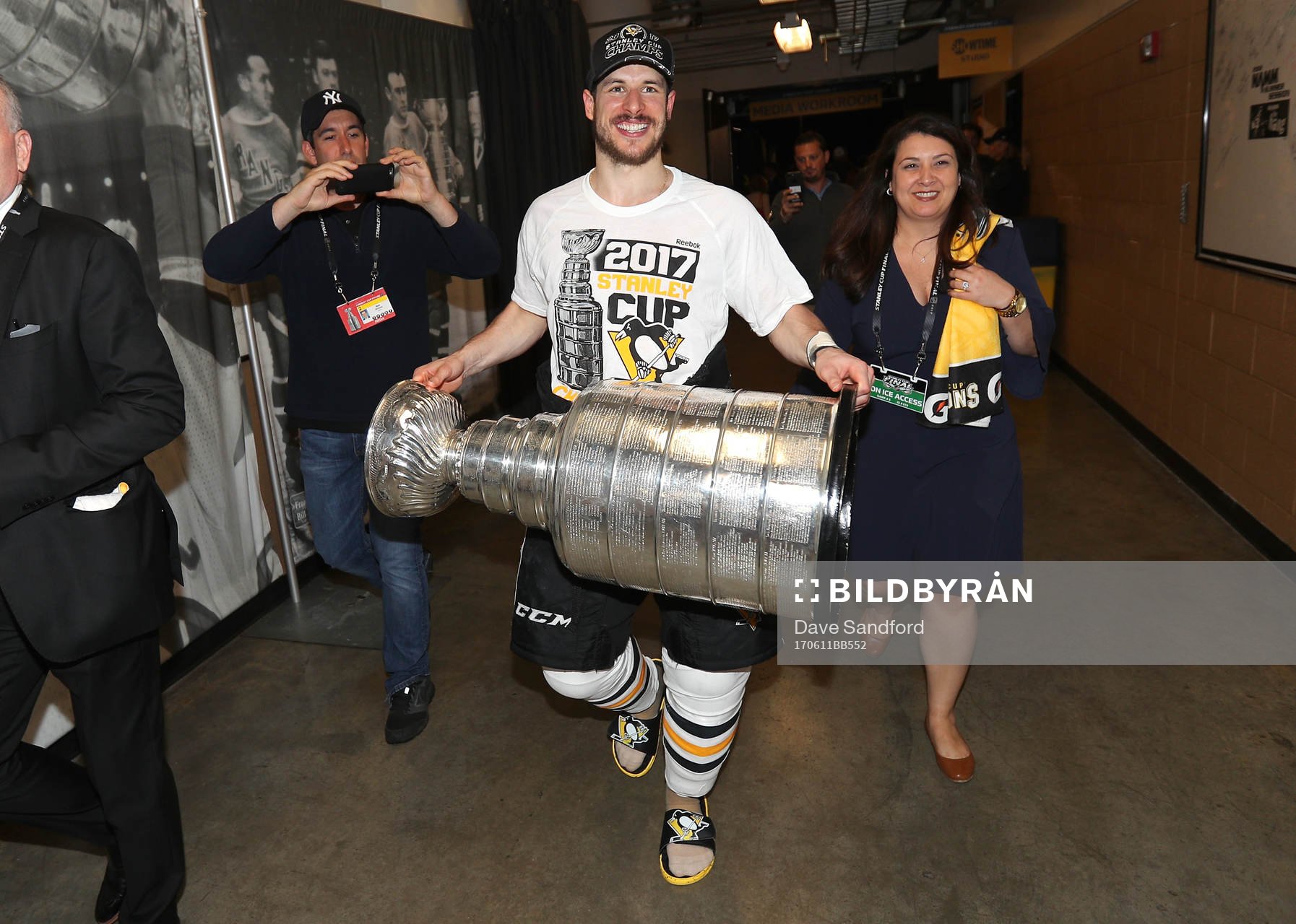 Captain Sidney Crosby #87 of the Pittsburgh Penguins brings