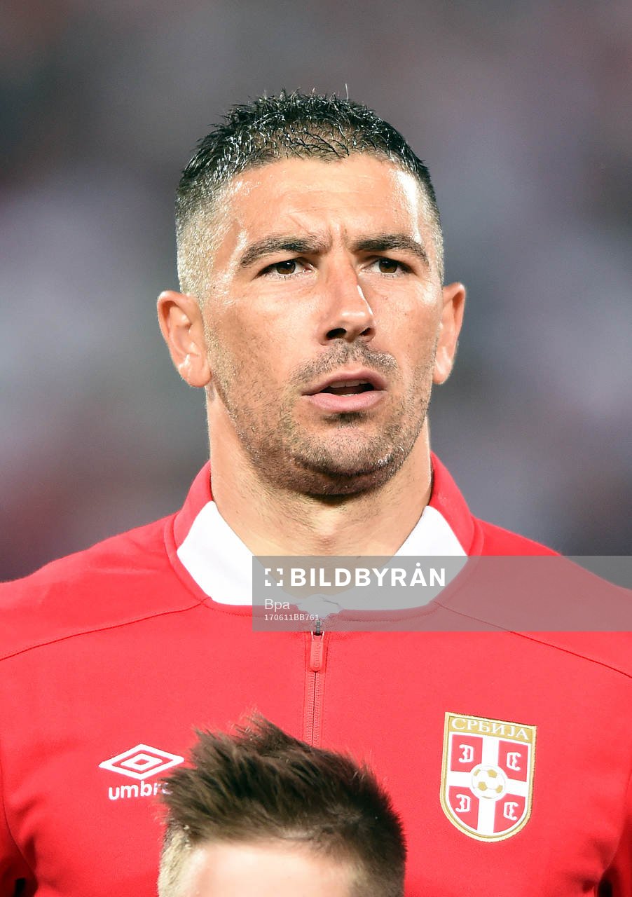 Fotboll, VM 2018, Porträtt, Serbien: Aleksandar Kolarov, Serbien, poserar för ett porträtt den 11 juni 2017 i Belgrad