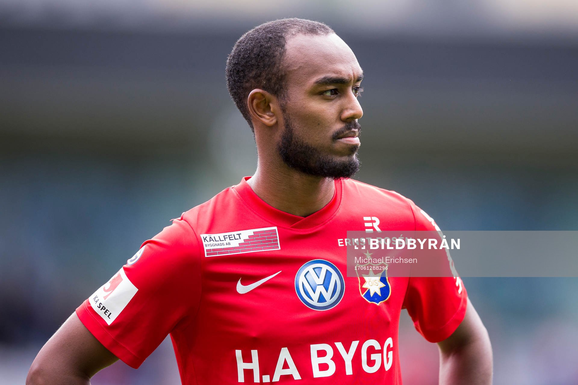 Örgrytes David Johansson innan fotbollsmatchen i