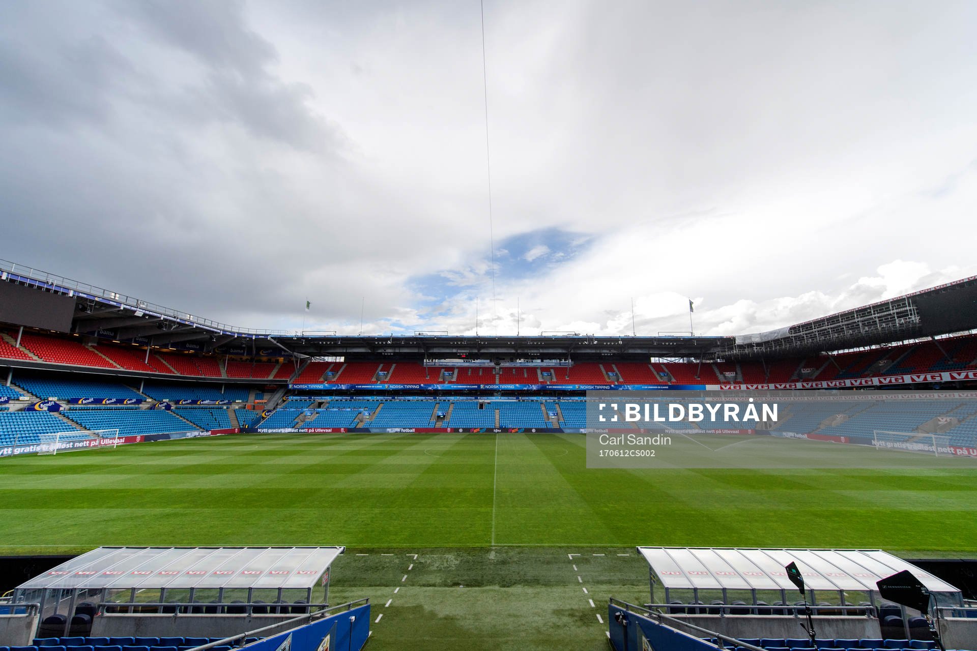 Ullevaal Stadion innan en träning med det svenska