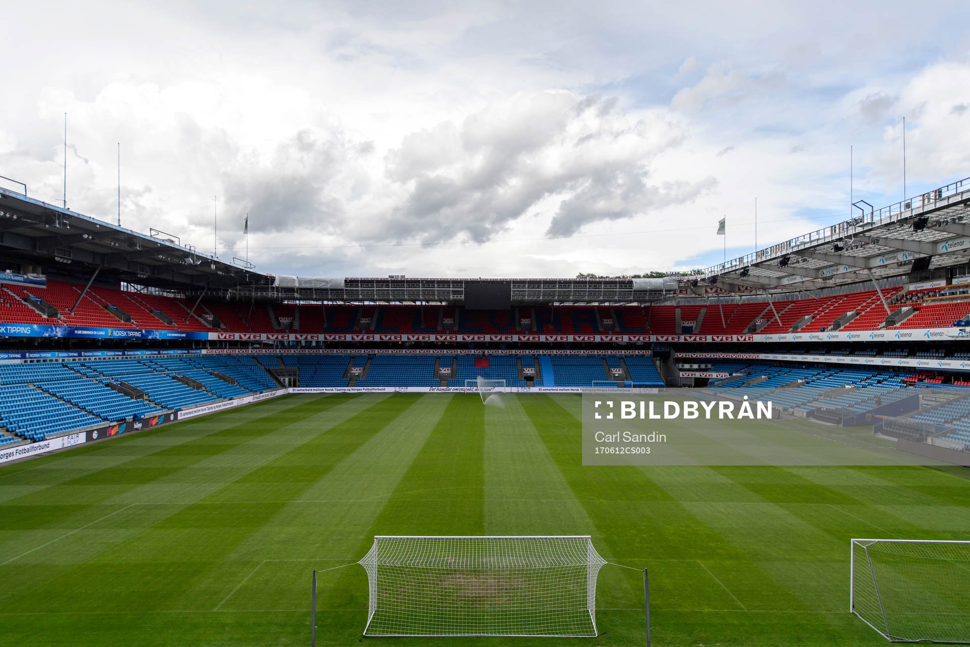 Ullevaal Stadion innan en träning med det svenska