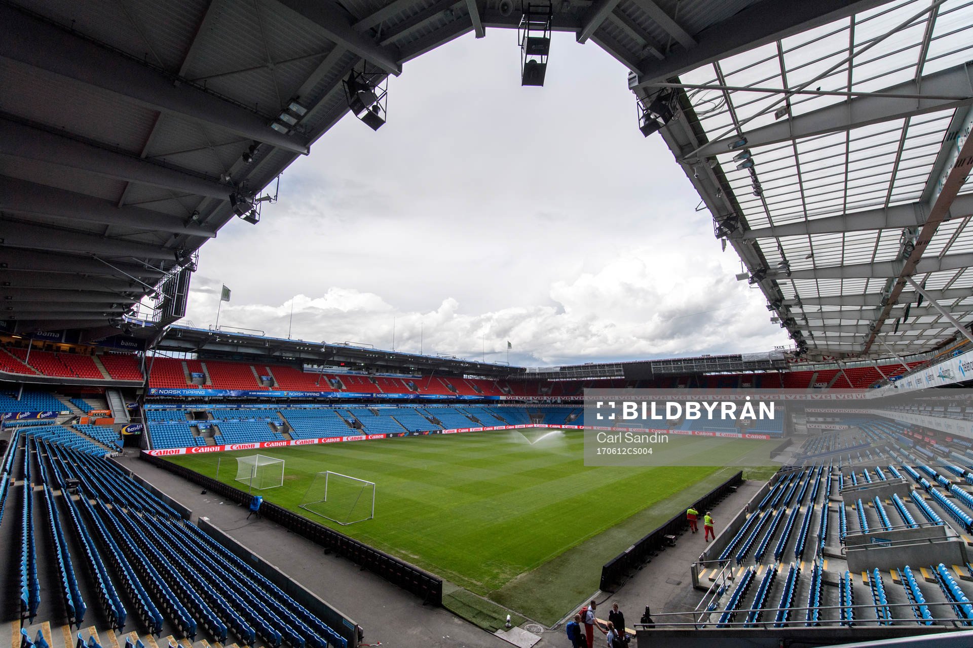 Ullevaal Stadion innan en träning med det svenska