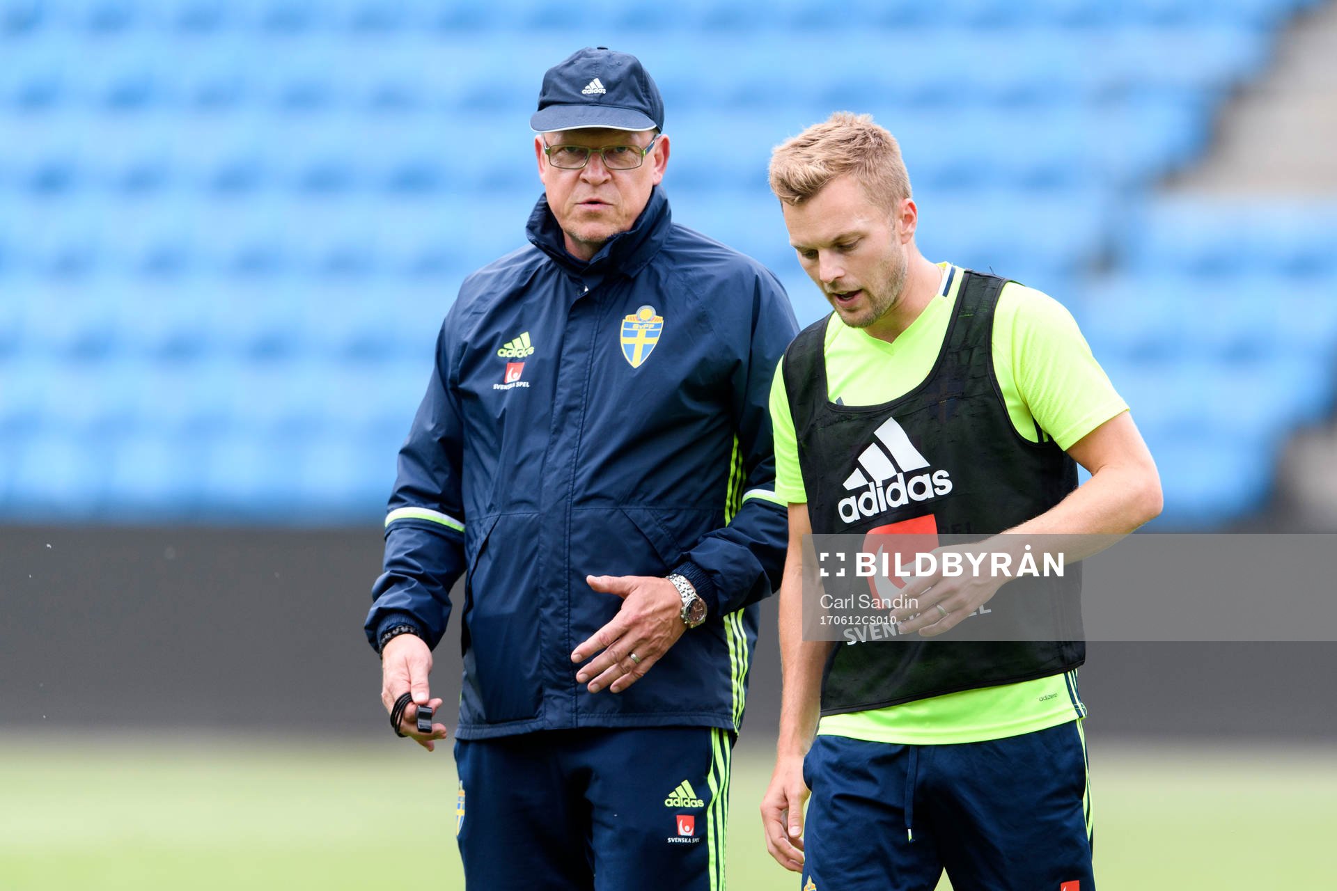 Sveriges förbundskapten Janne Andersson och Sebastian