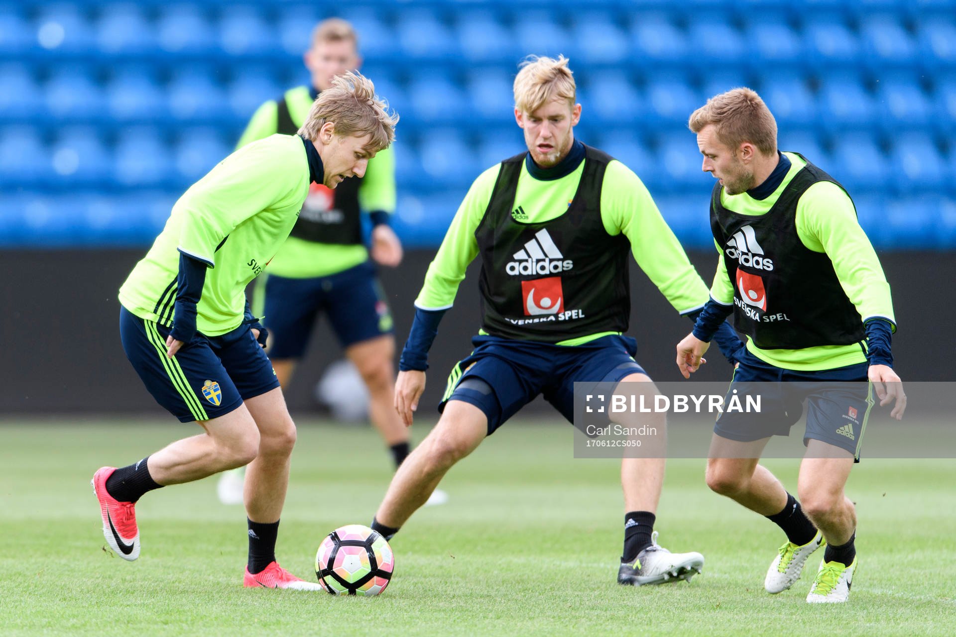 Emil Forsberg, Filip Helander och Sebastian Larsson