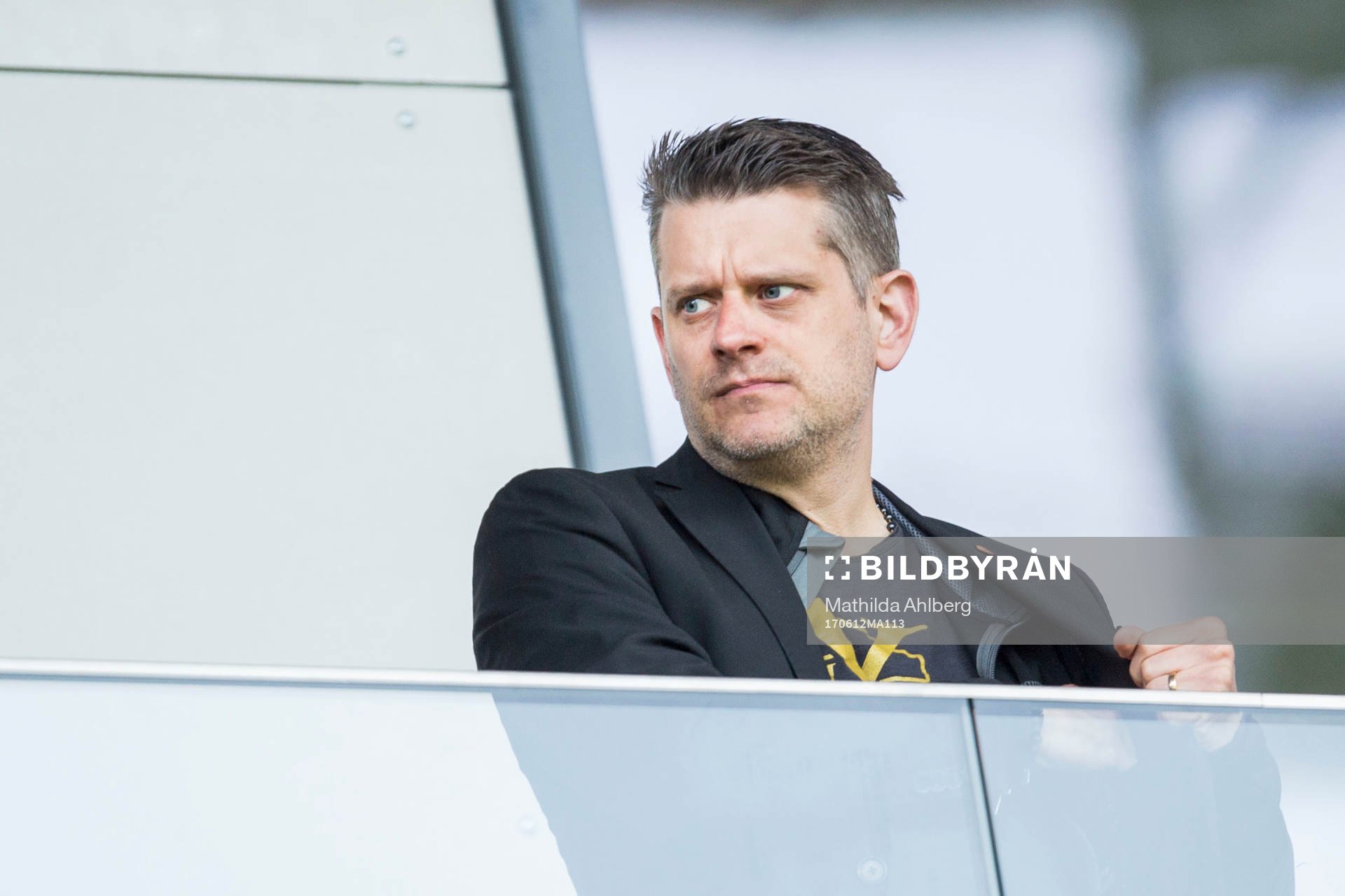 Marcus Birro på läktaren