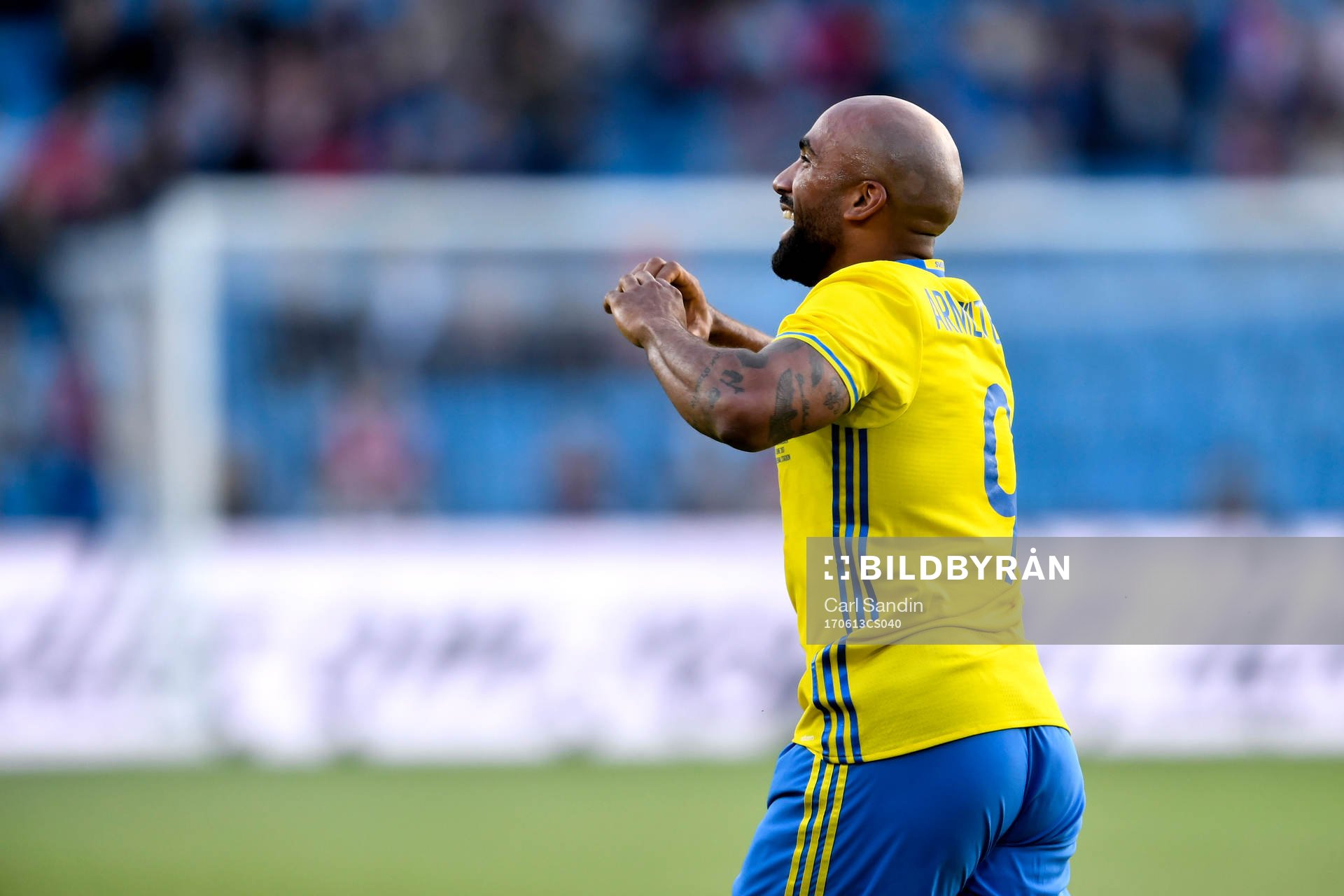 Sveriges Samuel Armenteros jublar