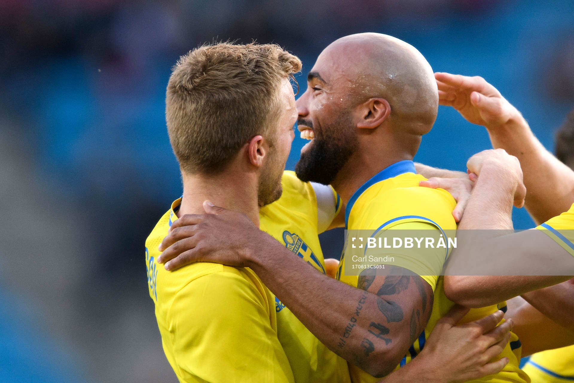 Sveriges Samuel Armenteros jublar