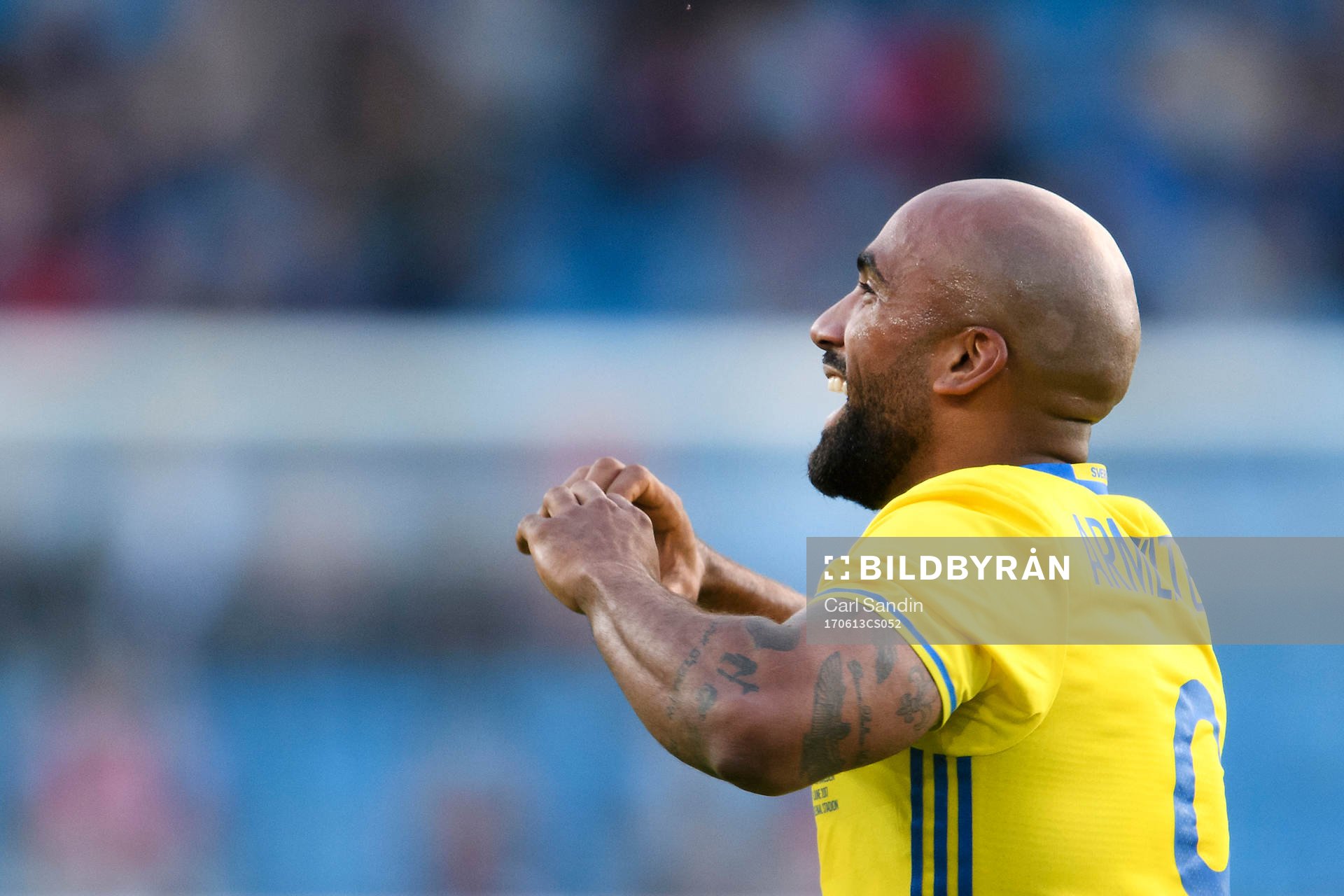 Sveriges Samuel Armenteros jublar