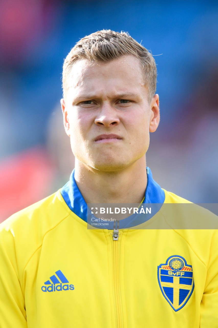 Sveriges Viktor Claesson vid lineup innan