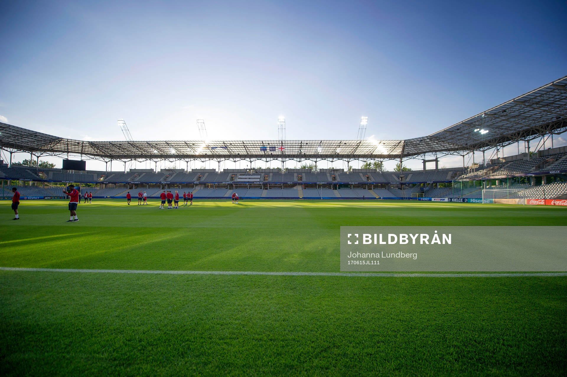 Englands spelare på Arena Kielce