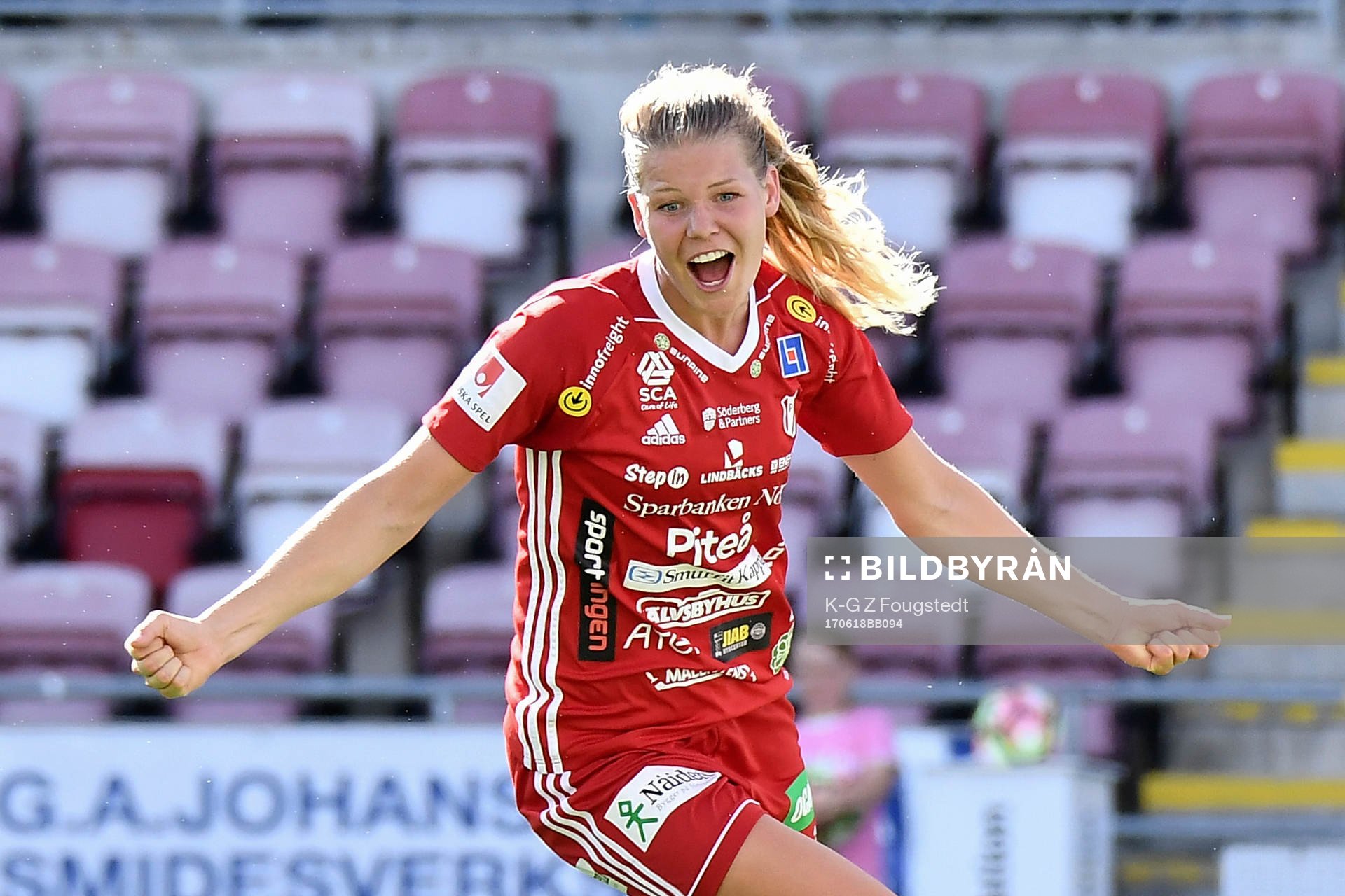 Piteås Nina Jakobsson jublar