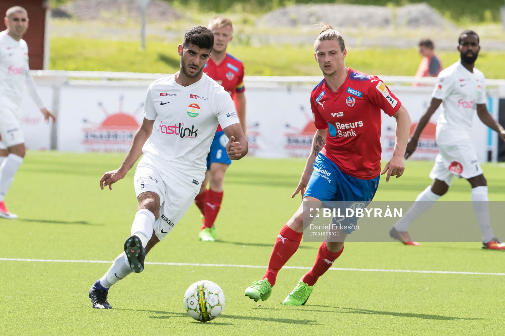 Dalkurds Rewan Amin och Helsingborgs Jesper Lange  i