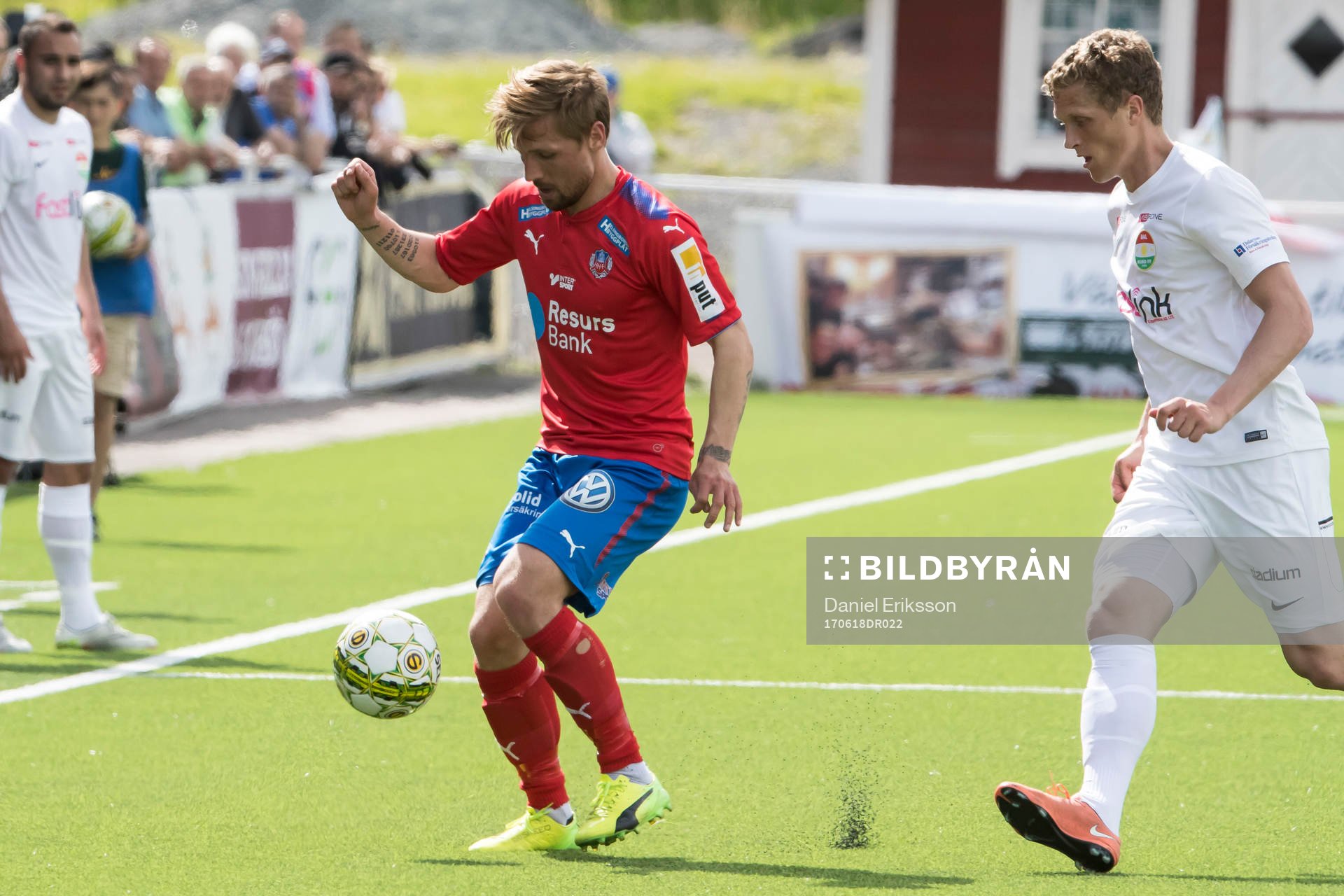 Helsingborgs Andreas Landgren och Dalkurds Alexander Ekblad