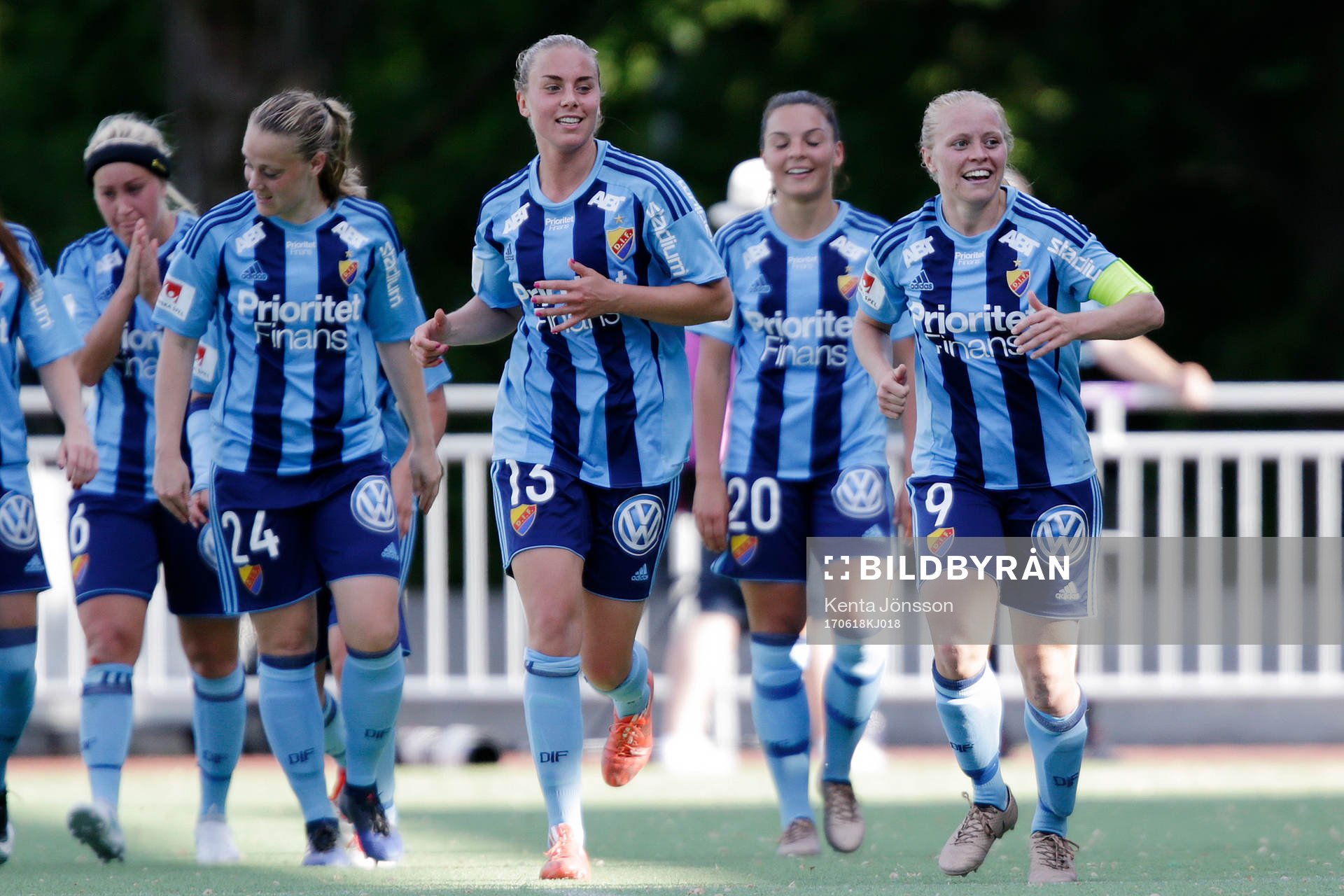 Djurgårdens Freja Hellenberg, Petronella Ekroth och Mia