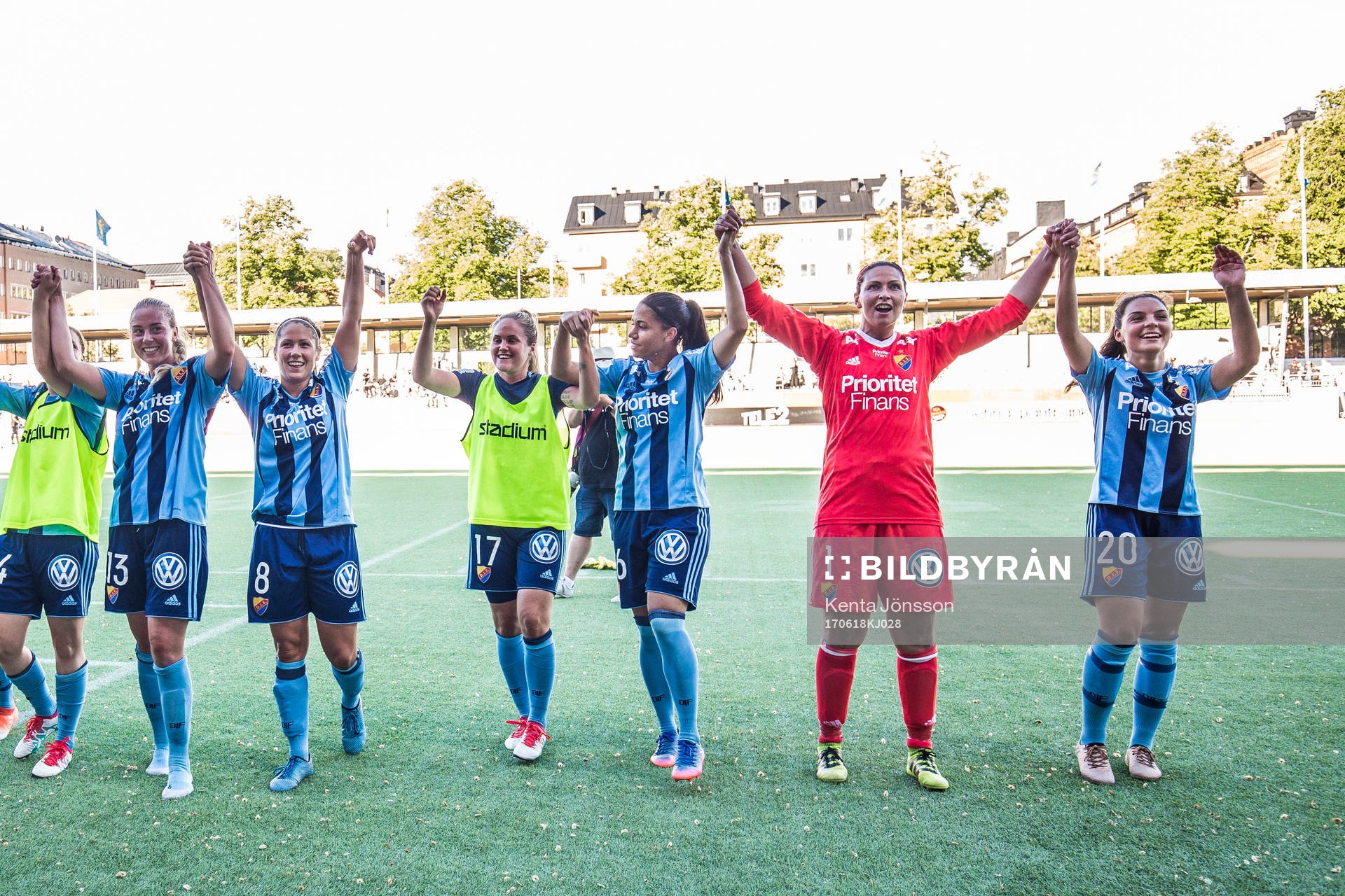 Djurgårdens spelare jublar