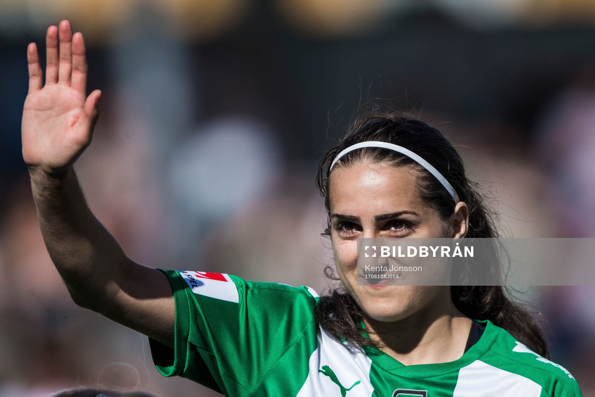 Hammarbys Sejde Abrahamsson innan fotbollsmatchen i