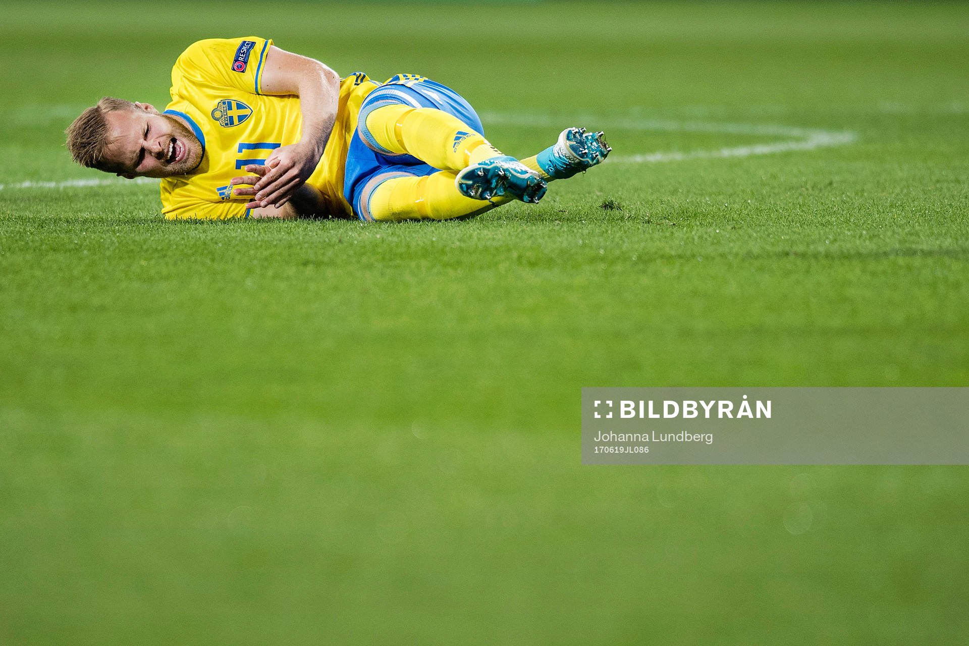Sveriges Gustav Engvall får ont
