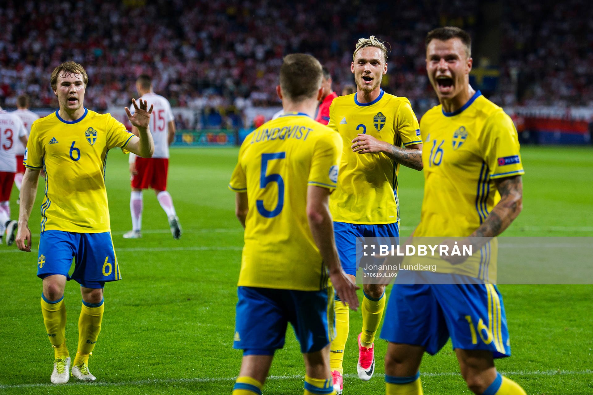 Sveriges Simon Tibbling, Adam Lundqvist, Linus Wahlqvist