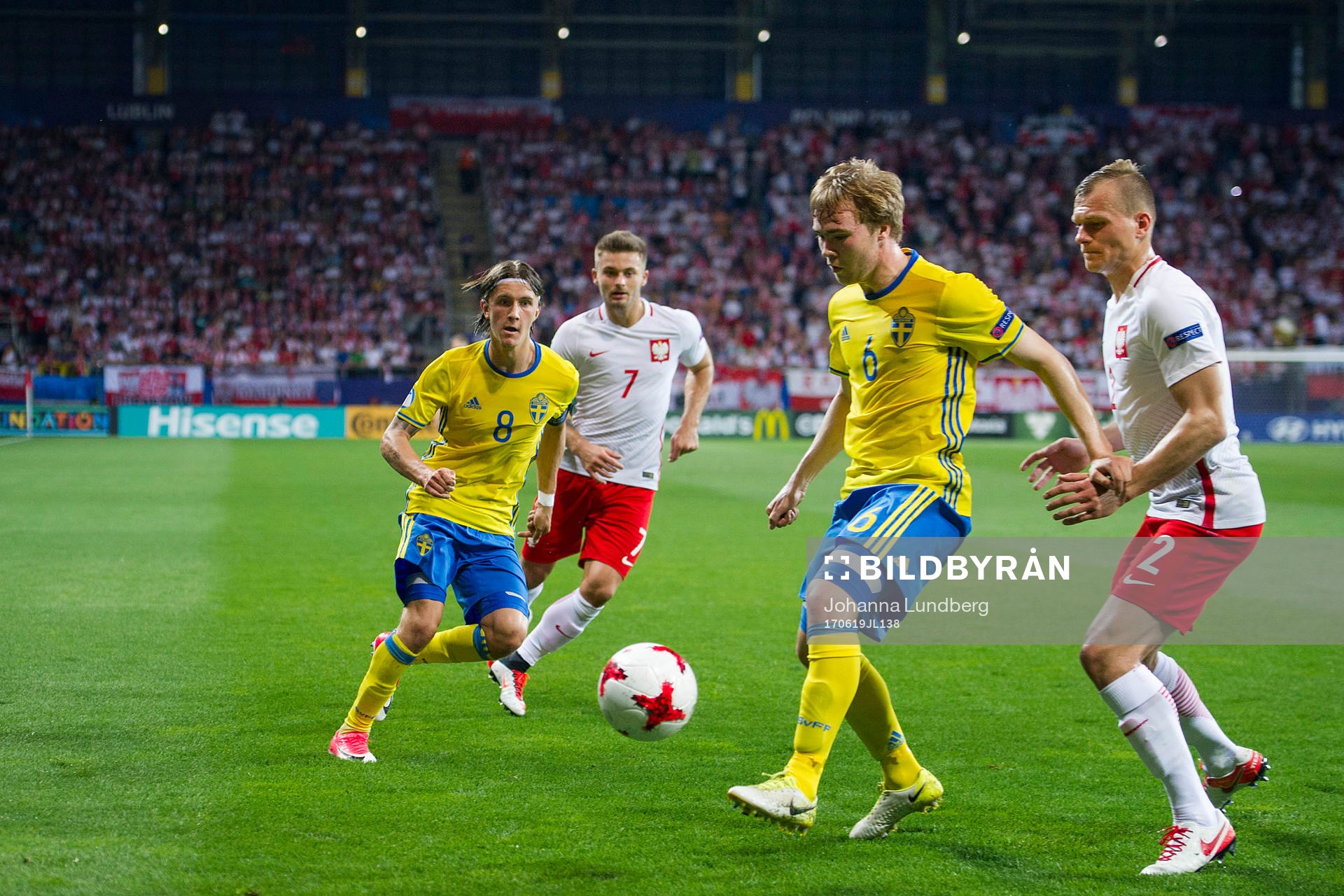 Sveriges Kristoffer Olsson och Simon Tibbling mot Polens