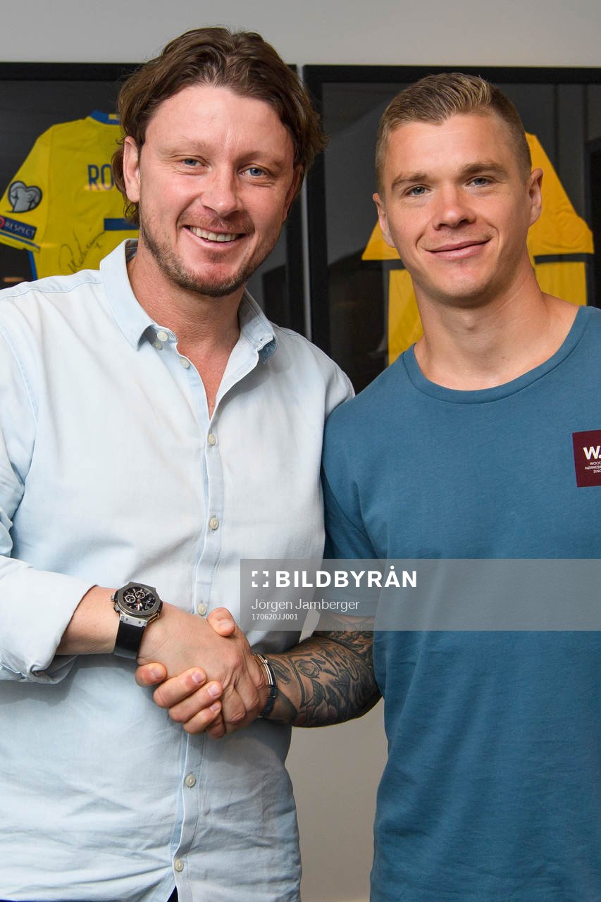 Klubbchef Stefan Andreasson och Samuel Holmén