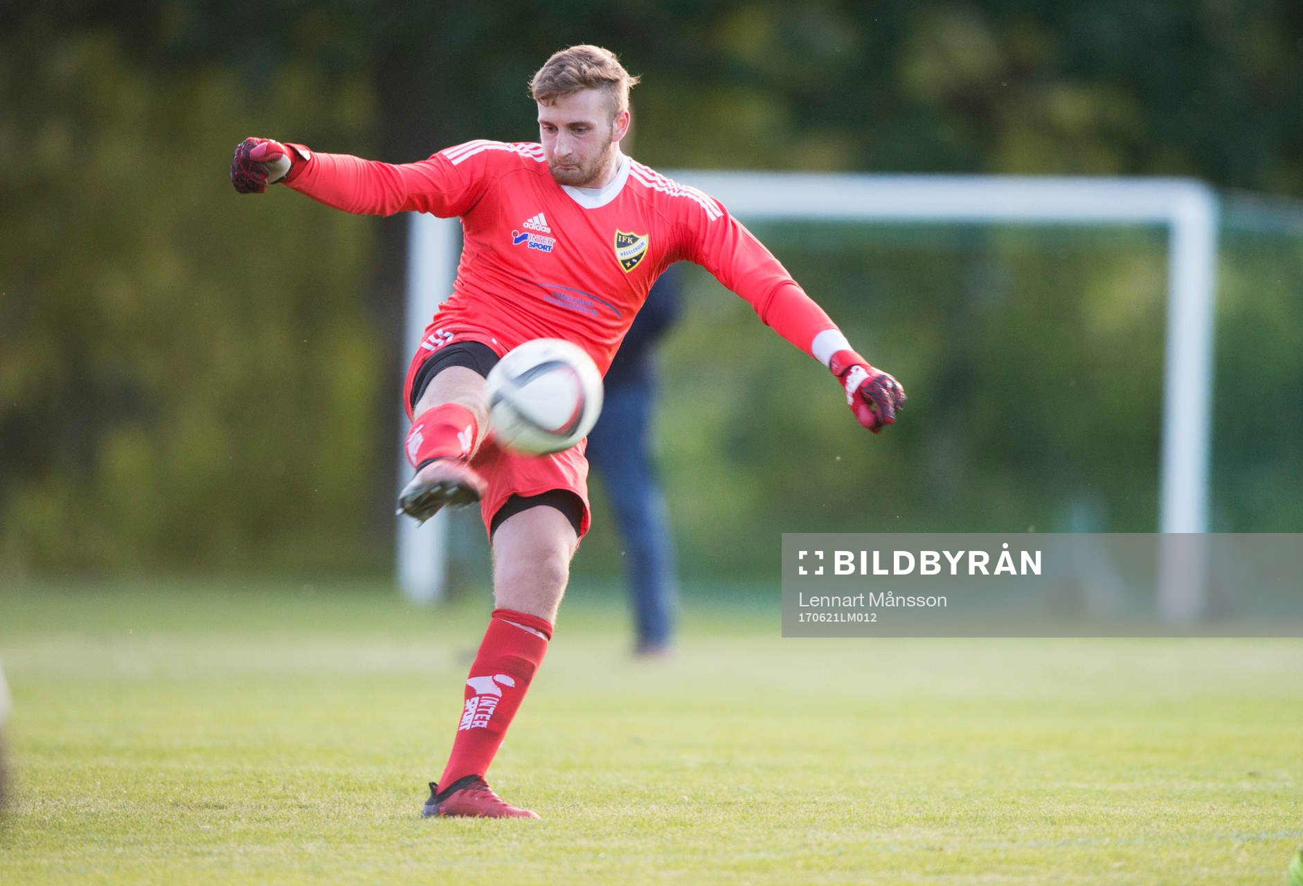 IFK Hässleholms målvakt Alexander Nilsson i matchen i