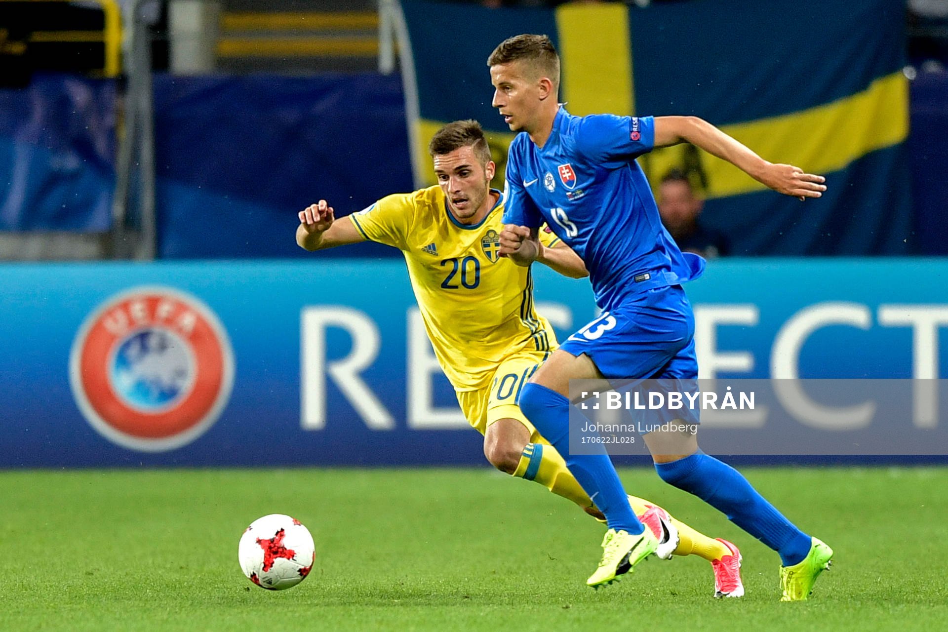 Sveriges Egzon Binaku och Slovakiens Lukas Skovajsa