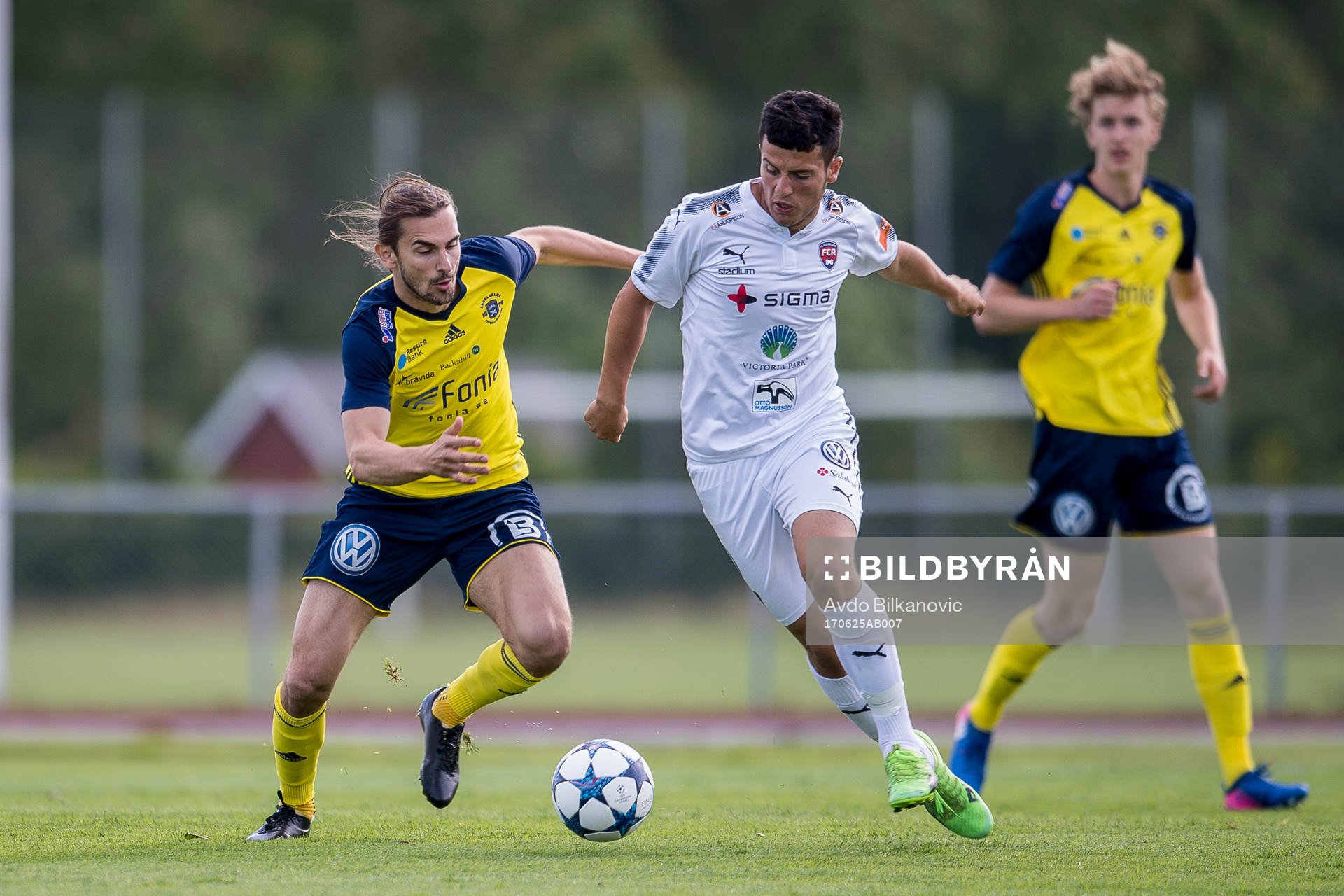 Rosengårds Mohamed Ramadan under fotbollmatchen i Division 1 Södra mellan Ängelholm och Rosengård den 25 juni 2017 i Ängelholm.
