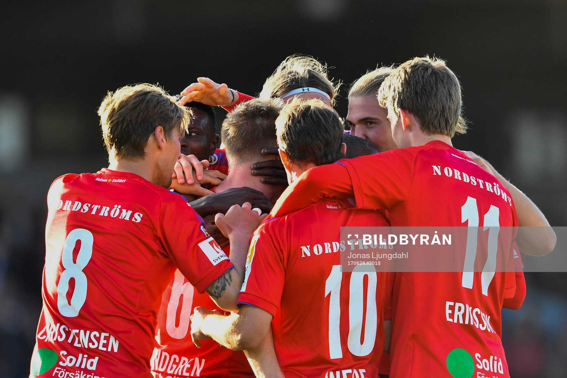 Helsingborgs spelare jublar