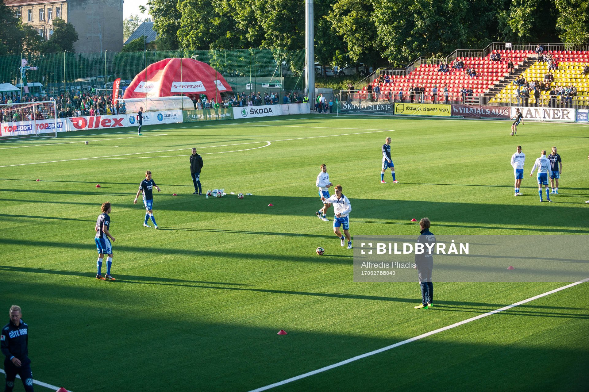IFK Göteborgs spelare före en träningsmatch i fotboll