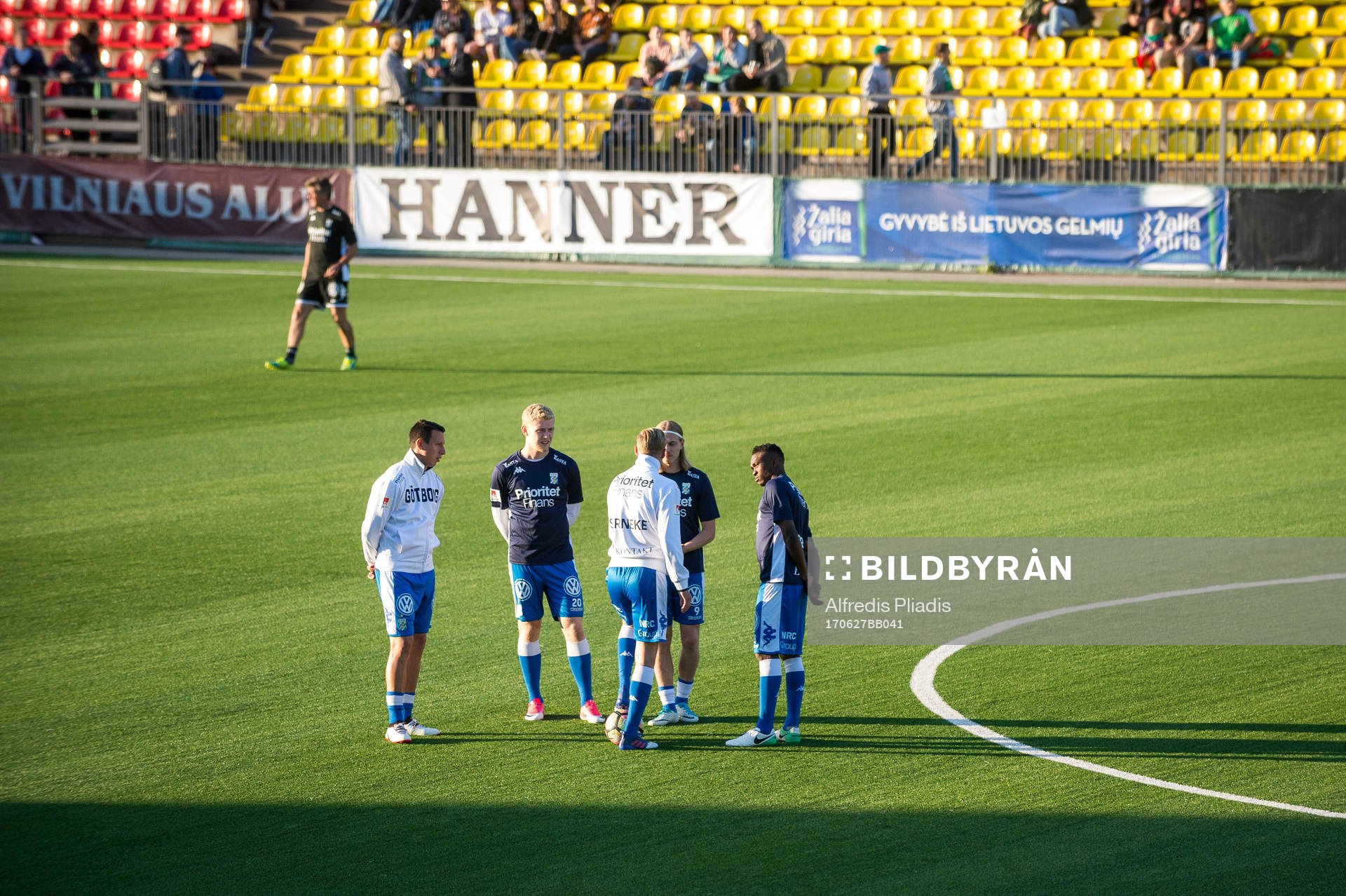 IFK Göteborgs spelare före en träningsmatch i fotboll