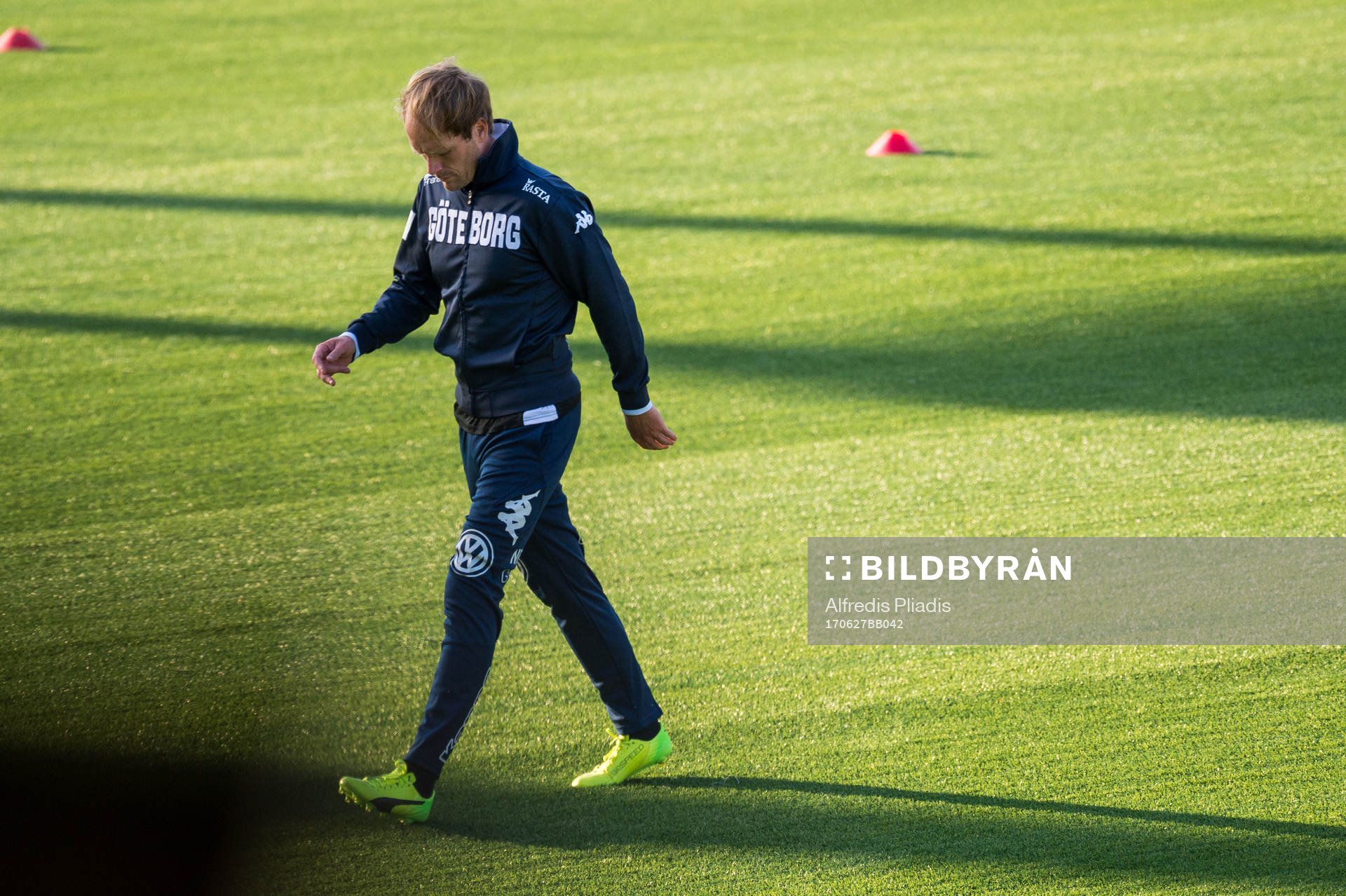 under en träningsmatch i fotboll mellan Zalgiris och  IFK