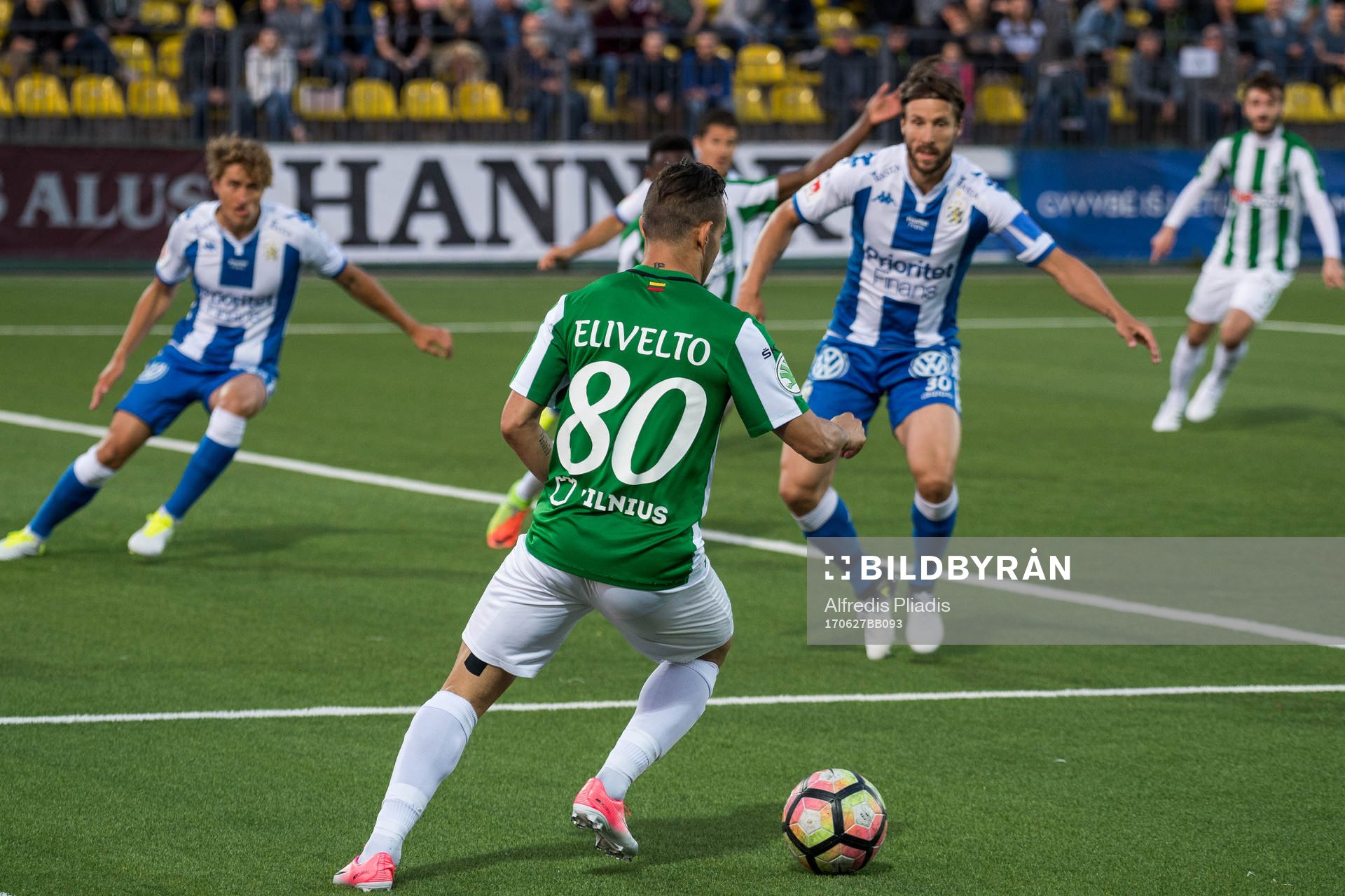 under en träningsmatch i fotboll mellan Zalgiris och  IFK