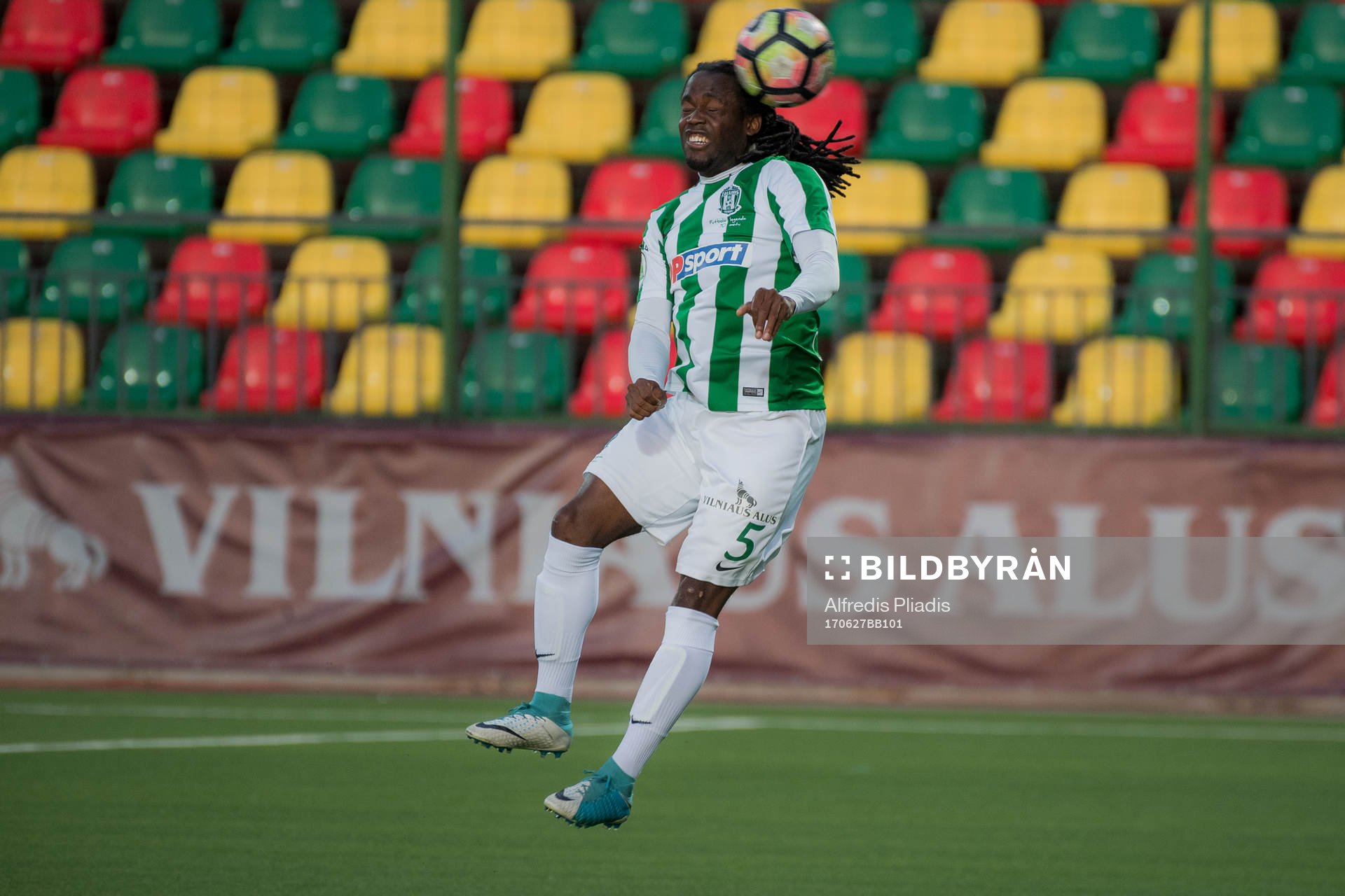 under en träningsmatch i fotboll mellan Zalgiris och  IFK