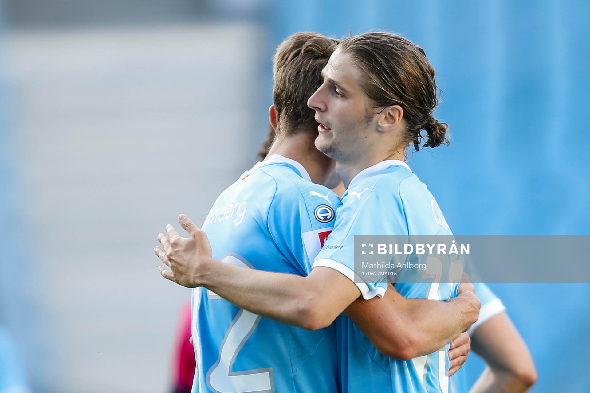 Malmö FFs Pawel Cibicki jublar efter 1-0 under en träningsmatch i fotboll mellan Malmö FF och Lokomotiv Zagreb den 27 juni 2017 i Malmö.