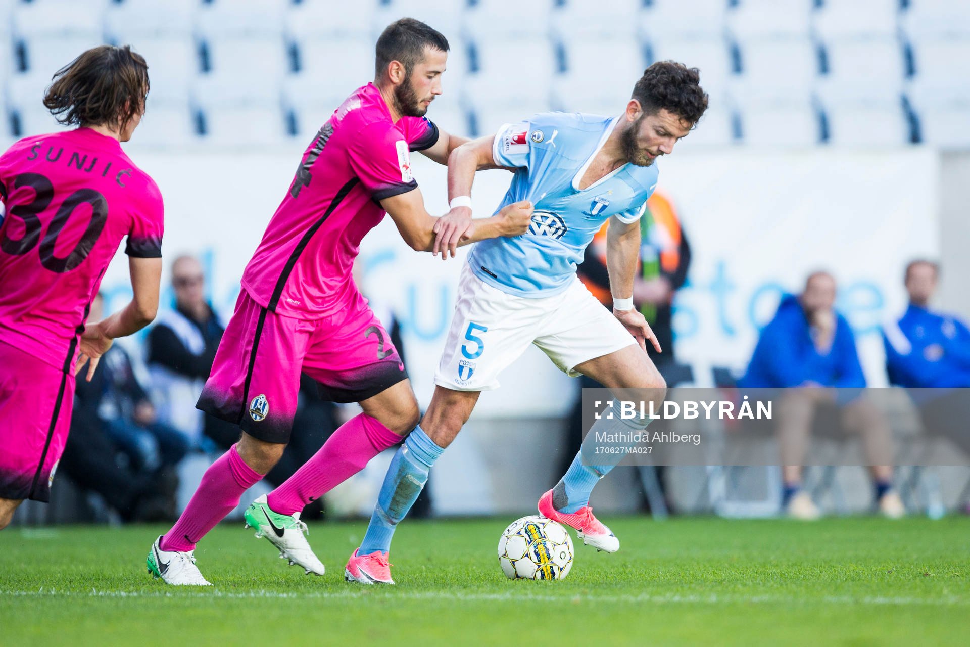 Zagrebs Vinko Soldo och Malmö FFs Erdal Rakip