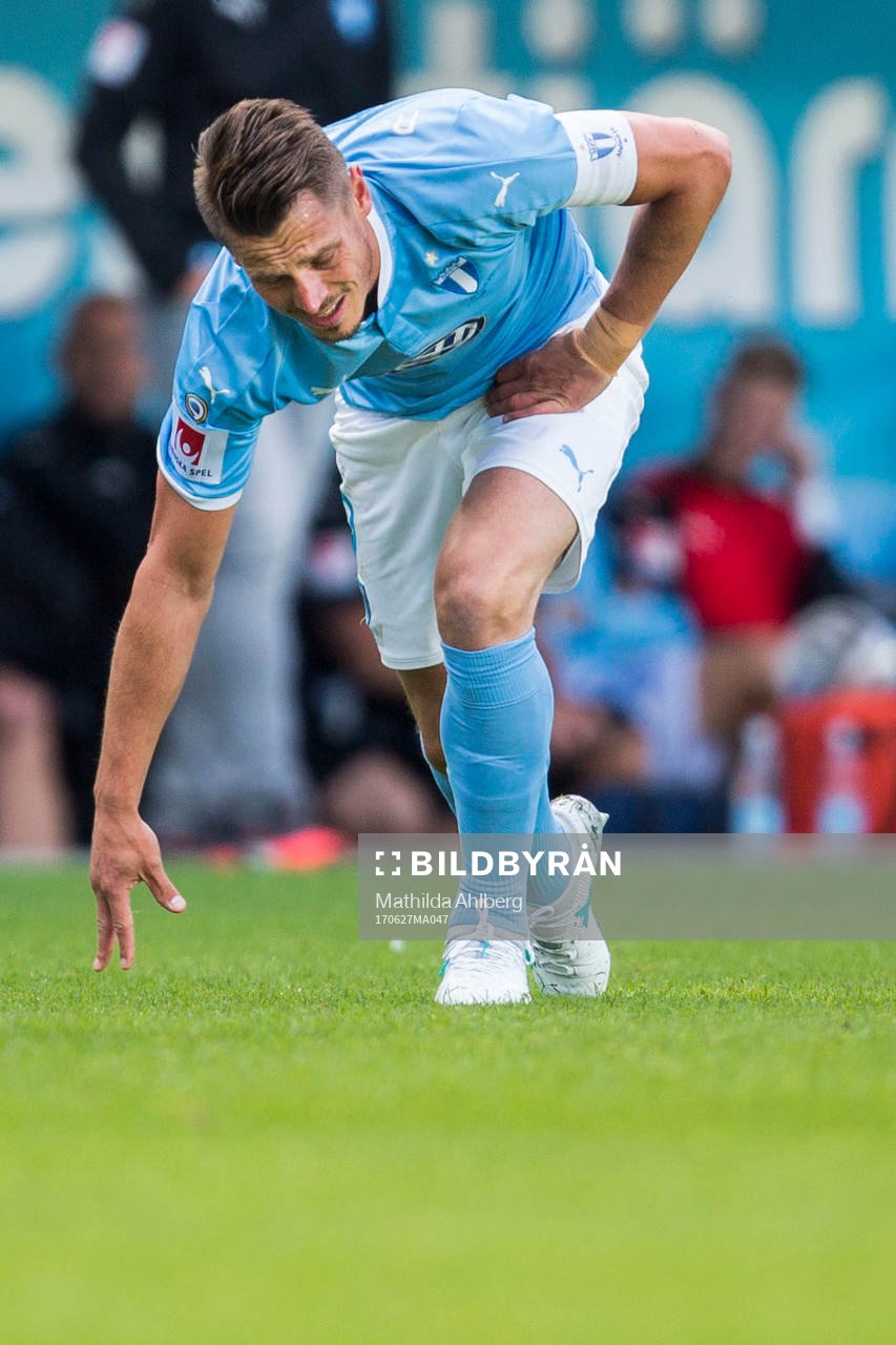 Malmö FFs Markus Rosenberg grimaserar
