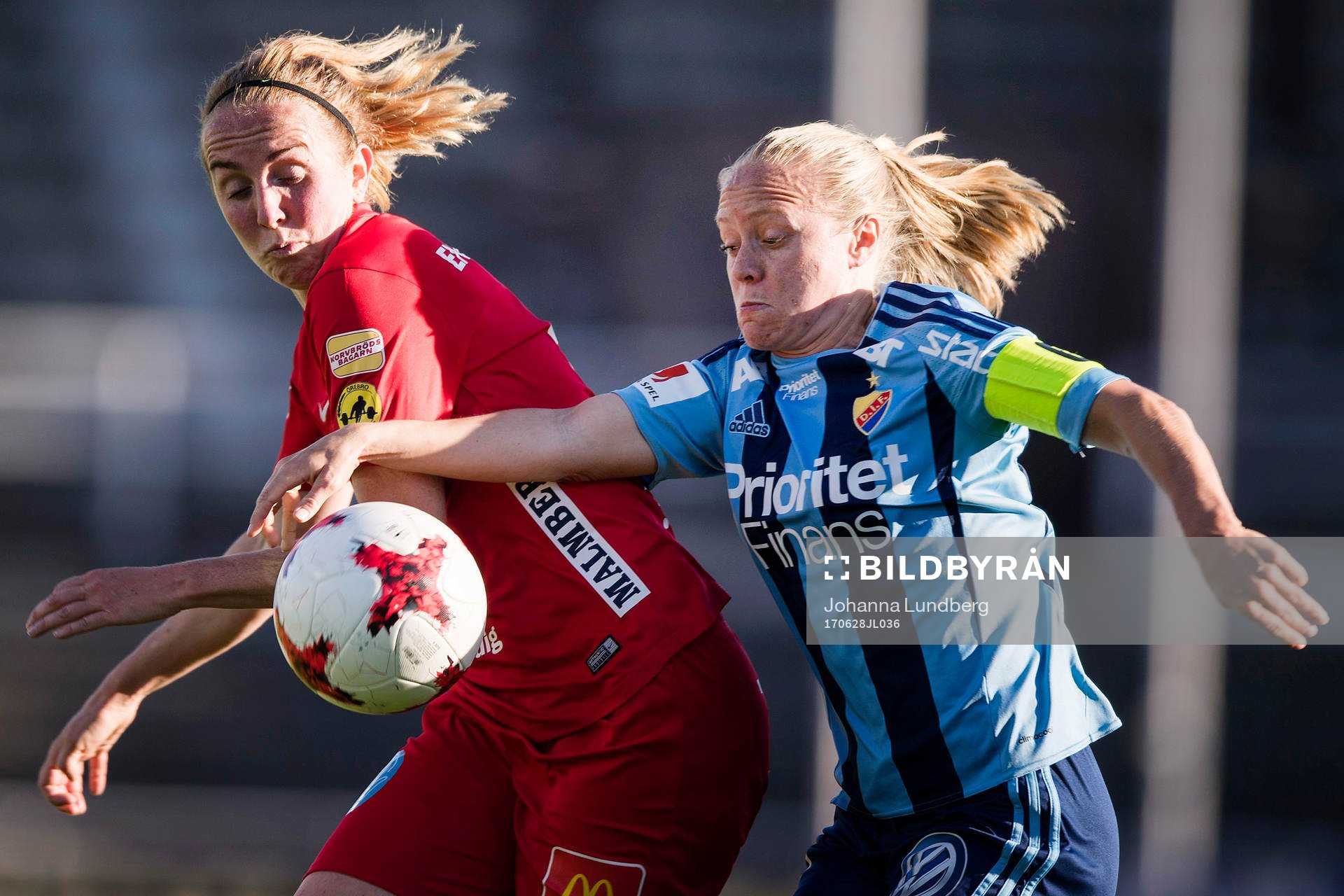 Örebros Marina Pettersson-Engström och Djurgårdens Mia