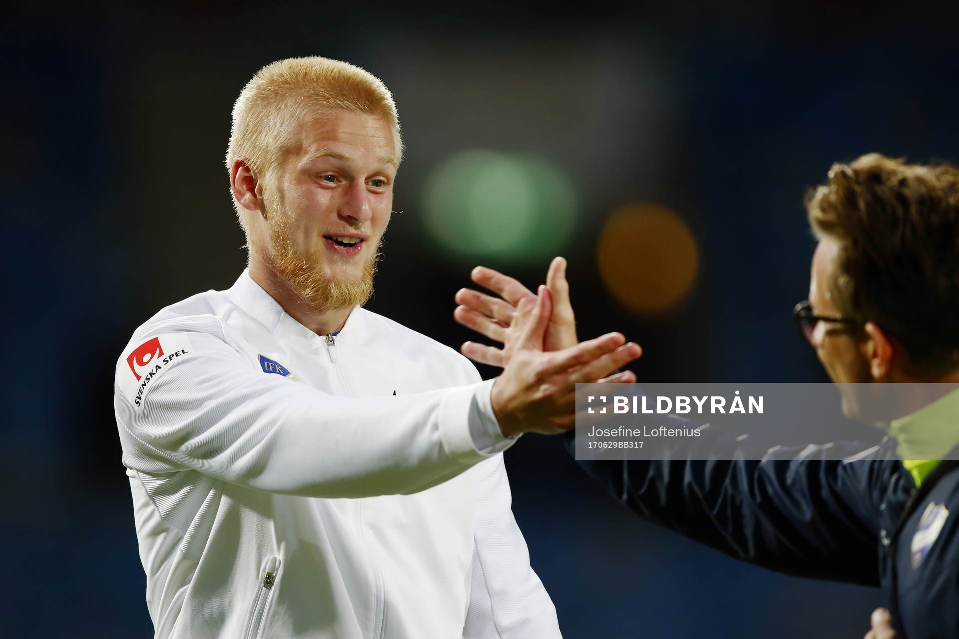 Norrköpings Kalle Holmberg efter fotbollsmatchen i kvalet till Europa League mellan Norrköping och Prishtina den 29 juni 2017 i Norrköping.