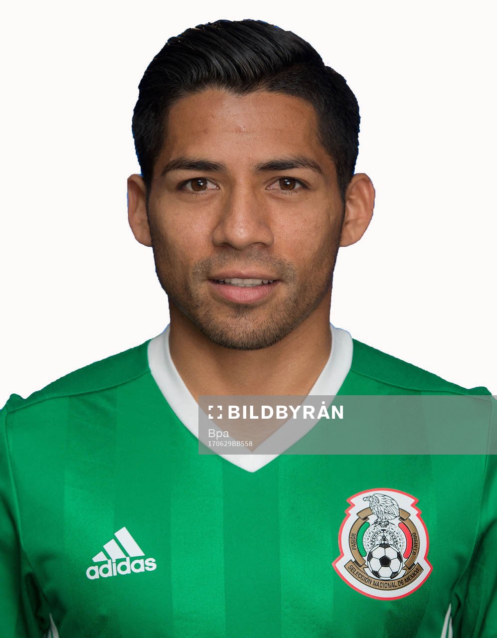 Fotboll, VM 2018, Porträtt, Mexico: Javier Ignacio Aquino Carmona, Mexico, poserar för ett porträtt den 29 juni 2017