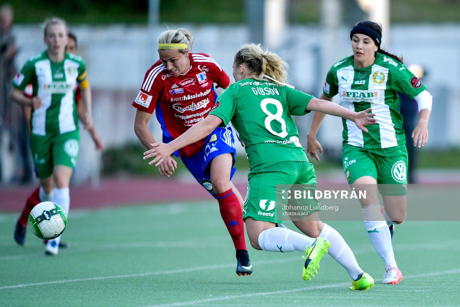 Vittsjös Rachel Mercik och Hammarbys Ellen Gibson